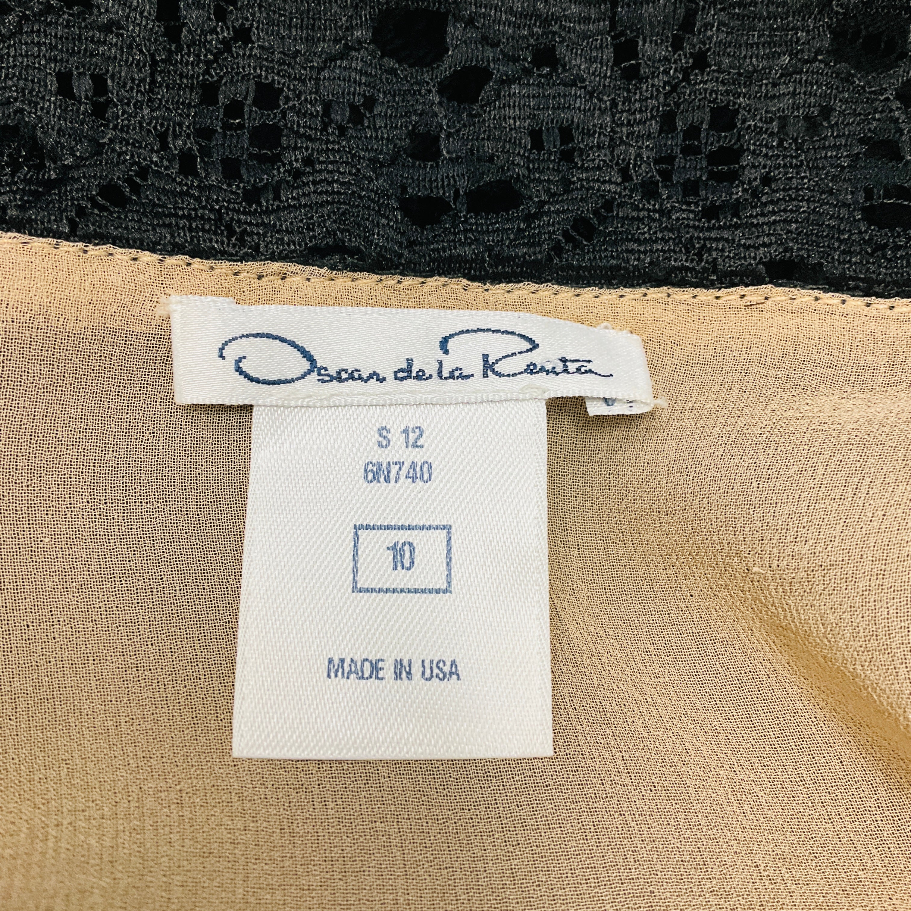 Oscar de la Renta Black Sleeveless Lace Top - Image 4