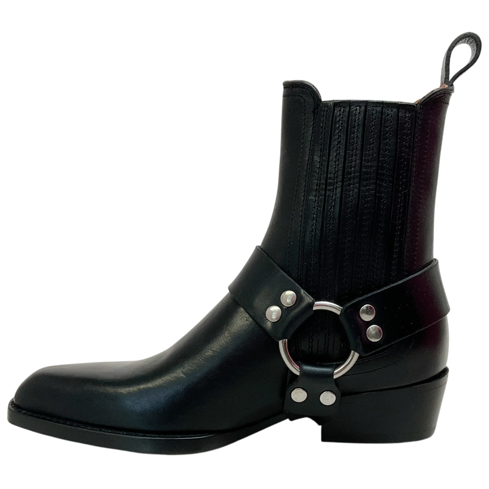 Paris Texas  Black Leather Helena Ankle Moto Boots - Image 3