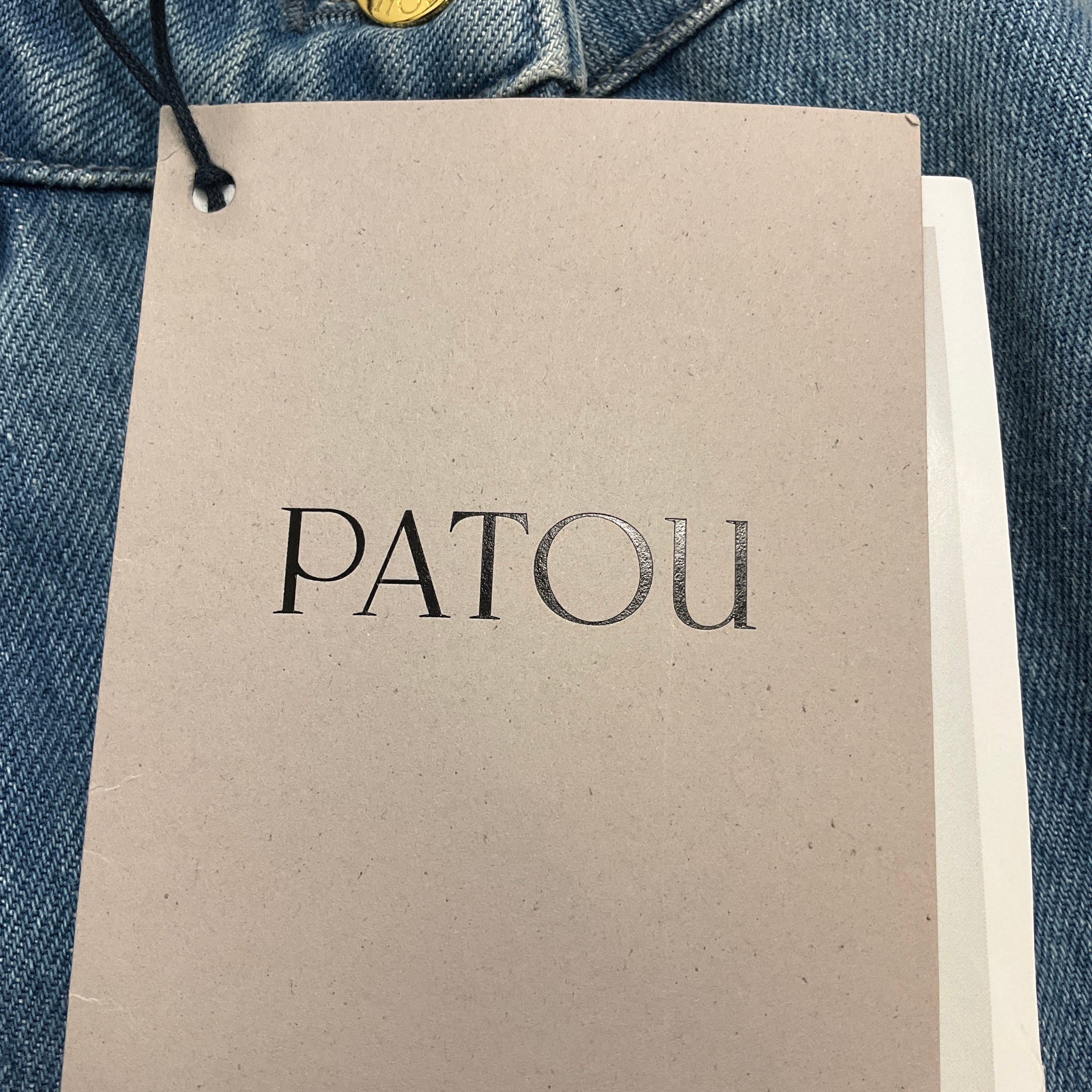 Patou Light Blue Cotton Flare Fit Jeans - Image 5