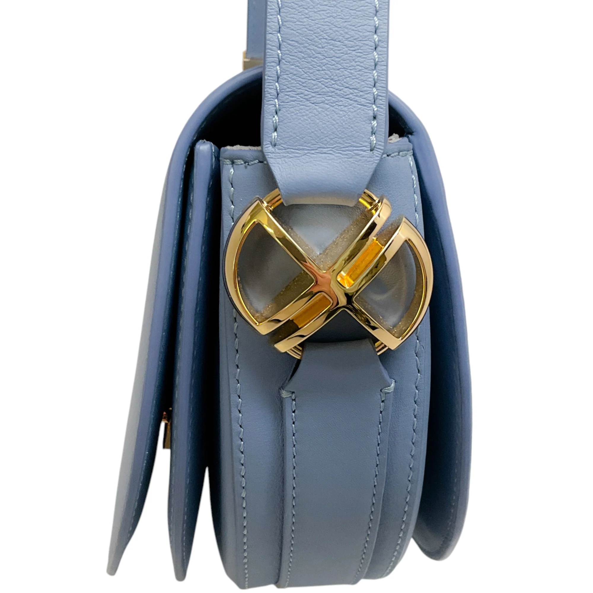 Patou Sky Blue Leather Le Patou Bag - Image 5