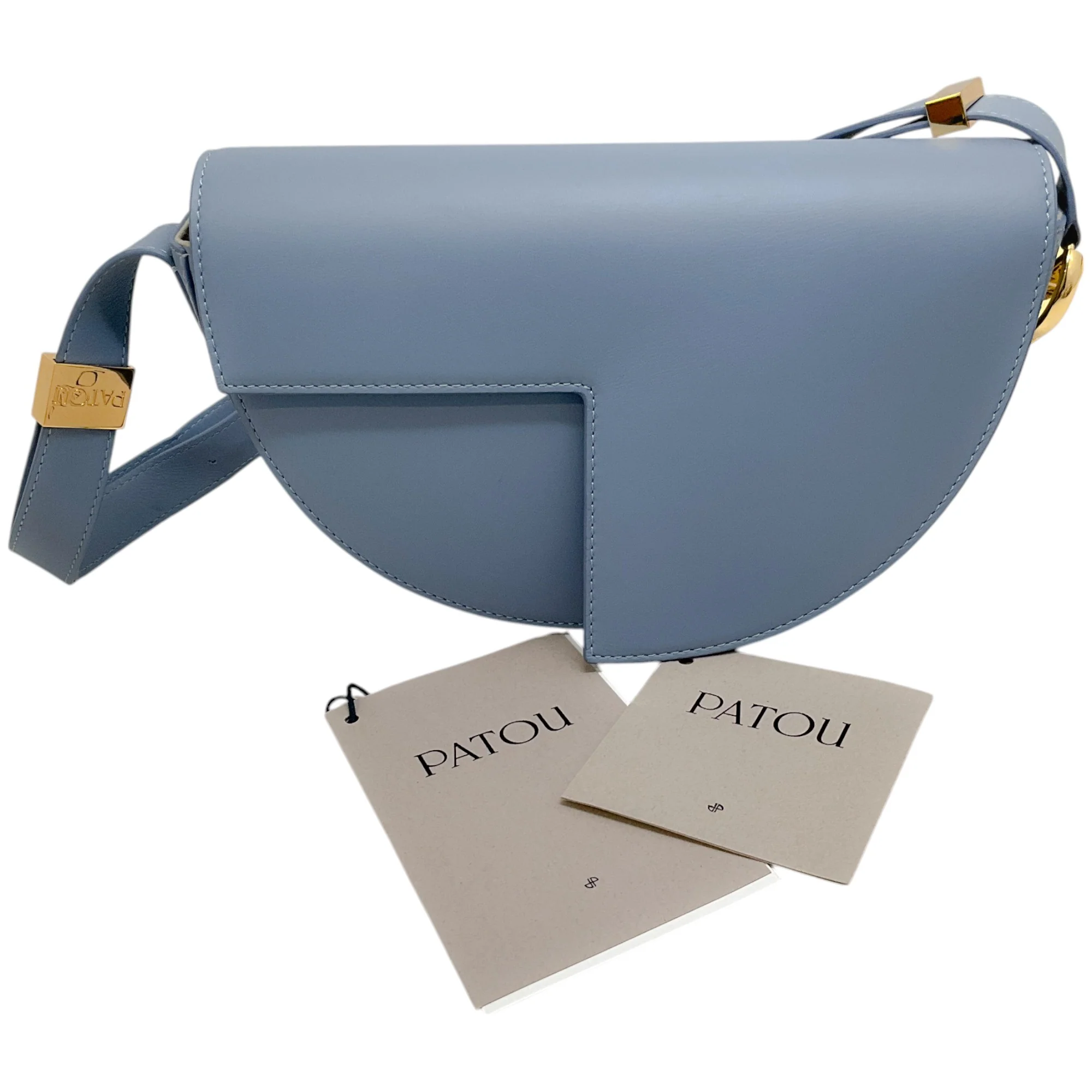 Patou Sky Blue Leather Le Patou Bag - Image 9