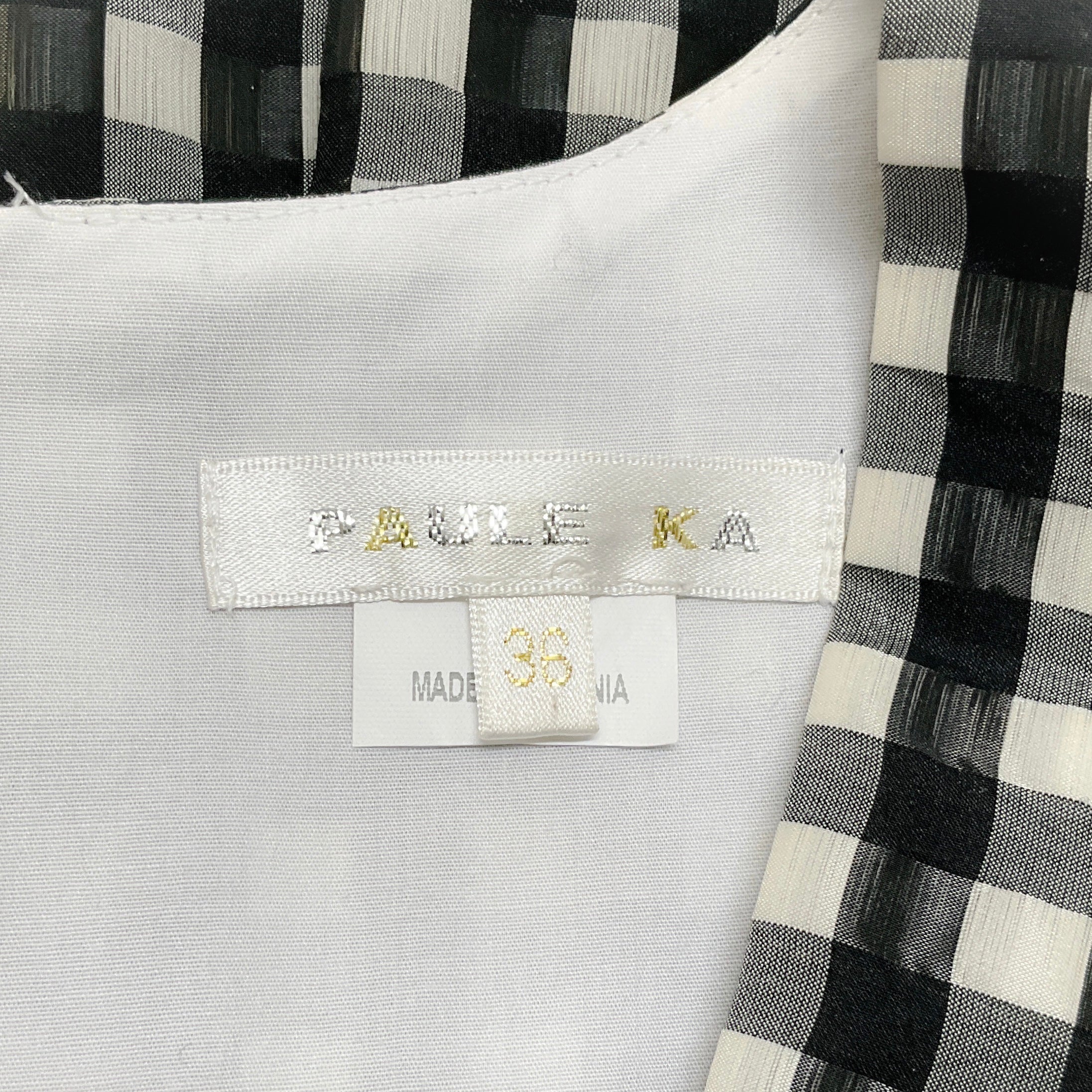 Paule Ka Black / White Check Dress - Image 4