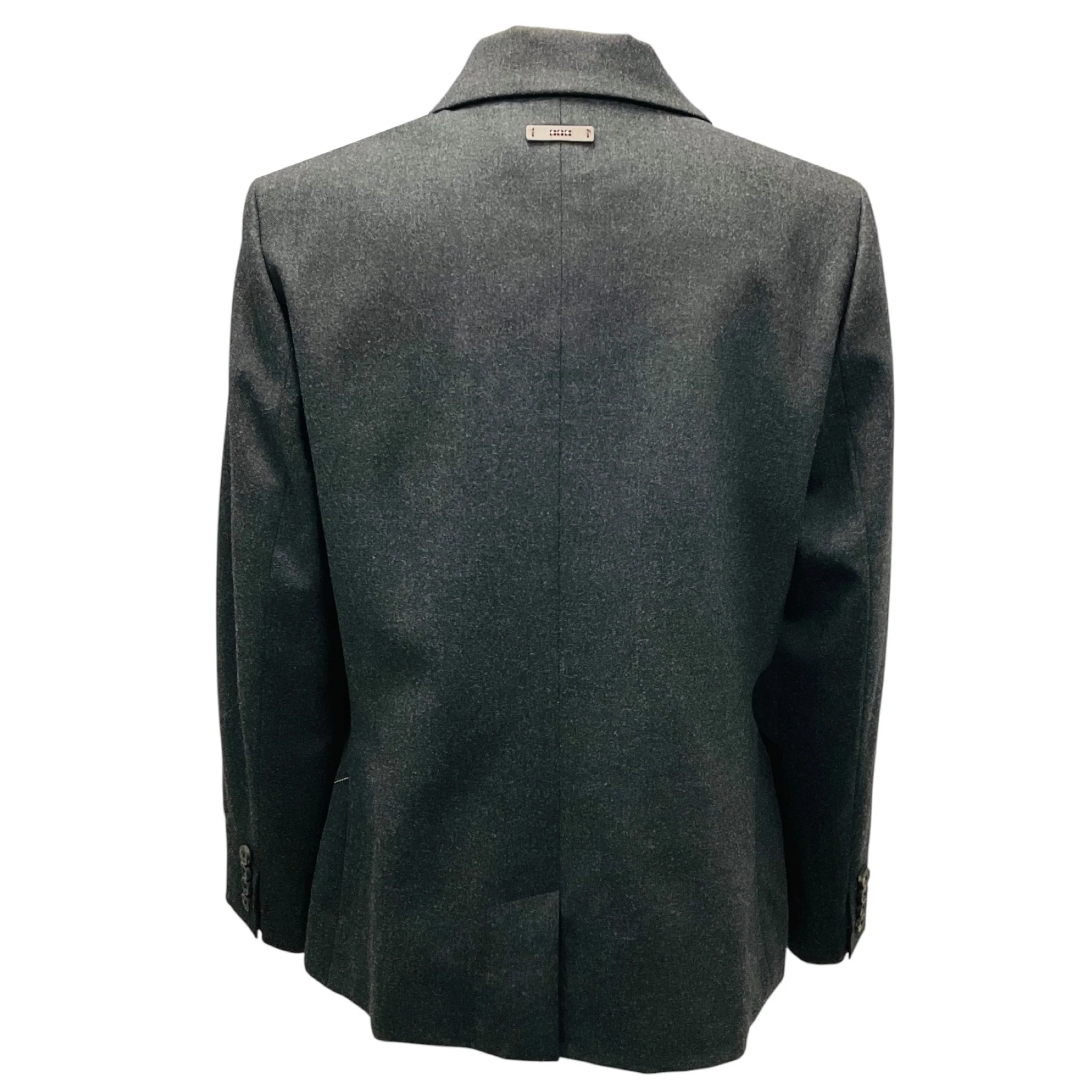 Peserico Charcoal Grey Double Breasted Wool Blazer - Image 3