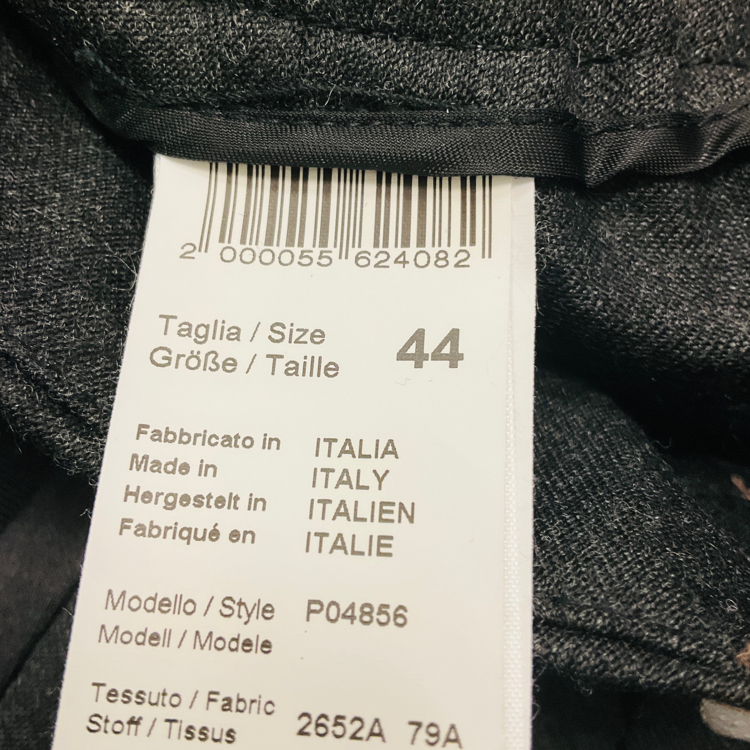 Peserico Charcoal Grey Wool Trousers - Image 5