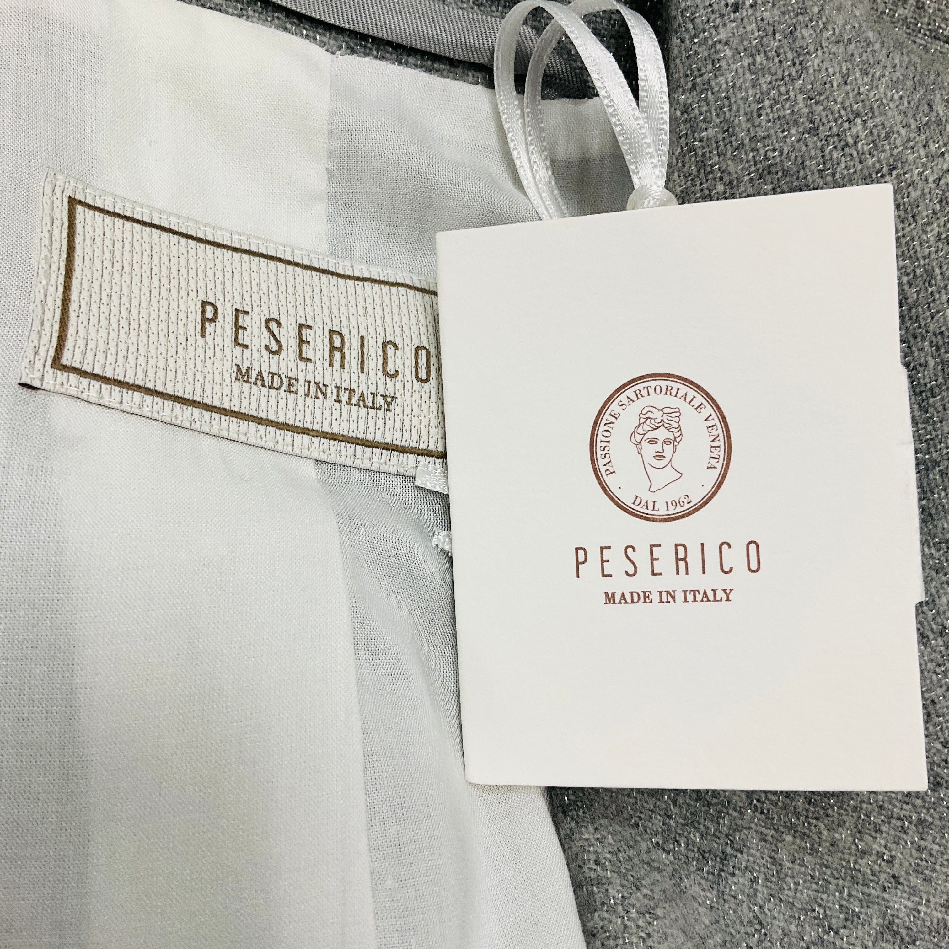 Peserico Stone Grey Cashmere Wool Gauze Blazer - Image 4