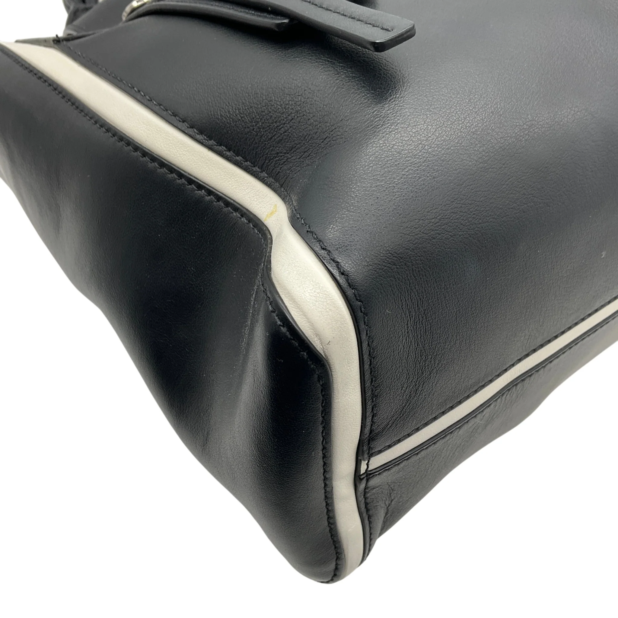 Prada Black Leather Ouverture Grace Lux Medium Tote Bag - Image 7