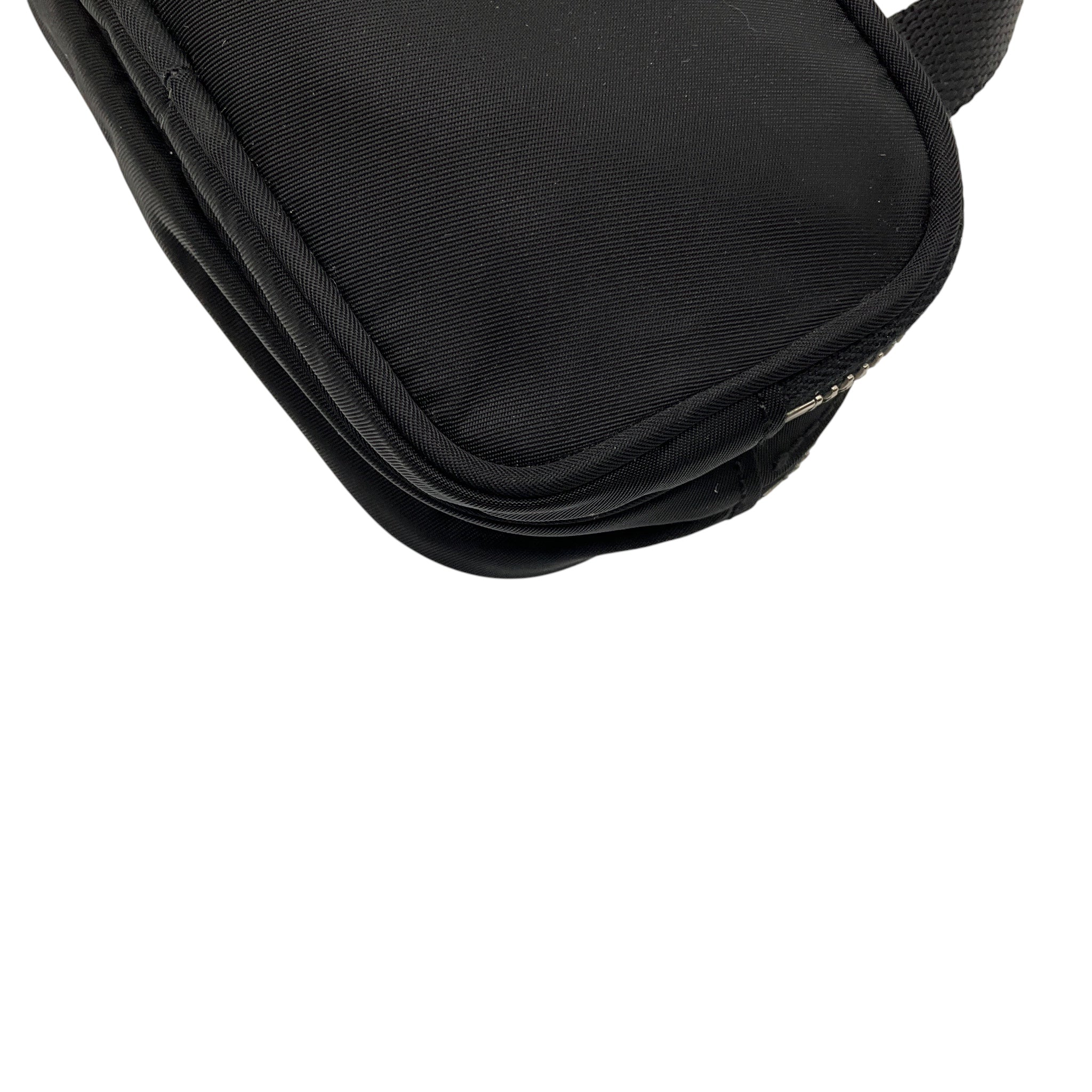 Prada Black Logo Plaque Double Zip Tessuto Mini Bag - Image 11