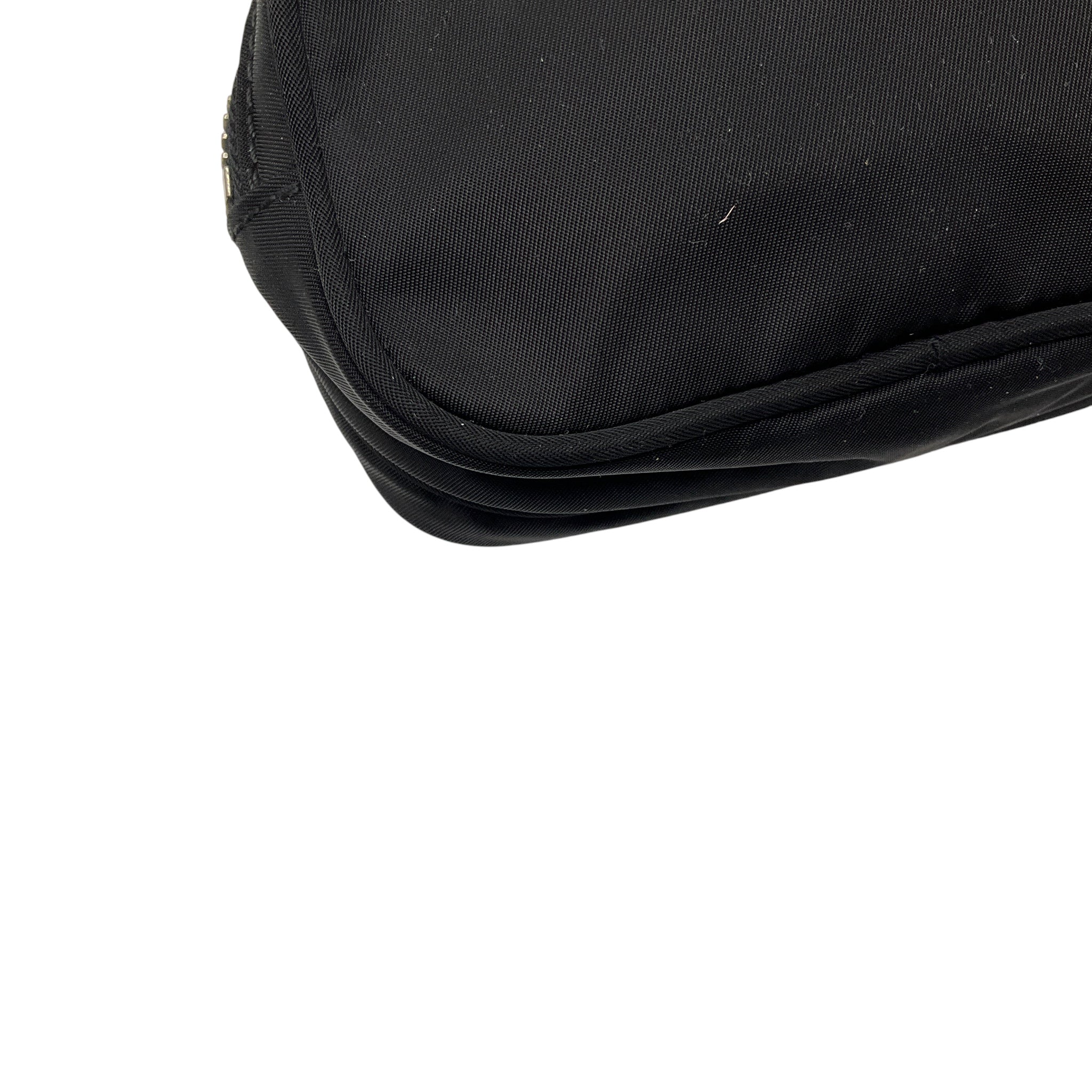 Prada Black Logo Plaque Double Zip Tessuto Mini Bag - Image 12