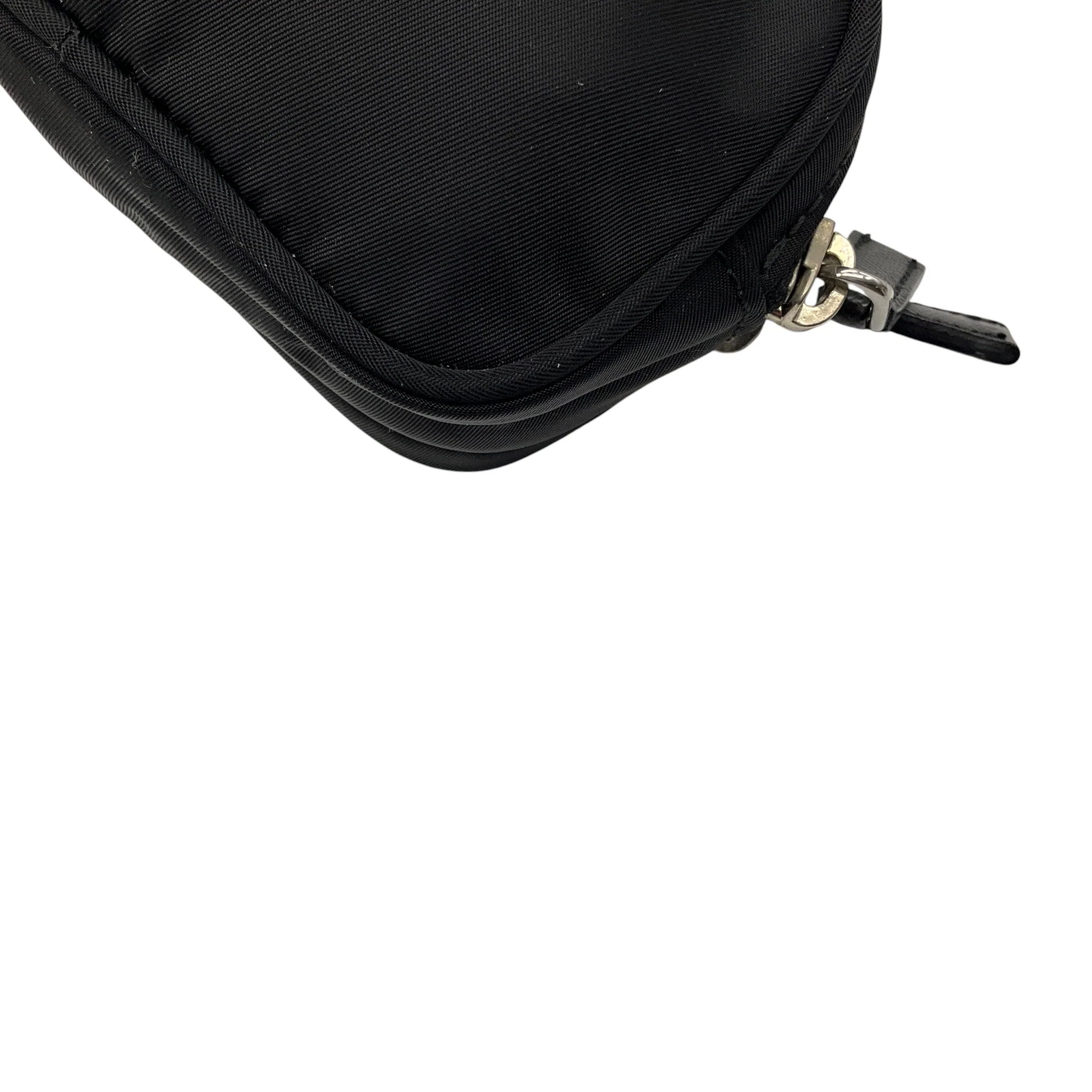 Prada Black Logo Plaque Double Zip Tessuto Mini Bag - Image 13