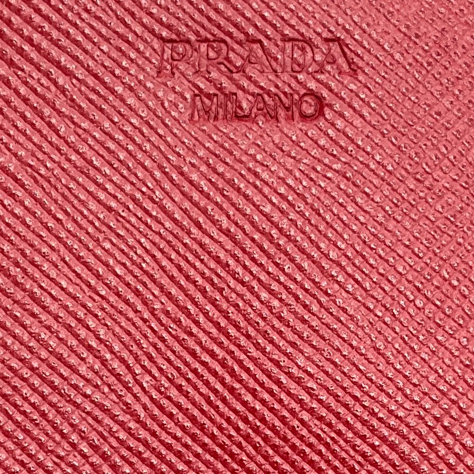 Prada Red Saffiano Leather Clutch Bag - Image 8