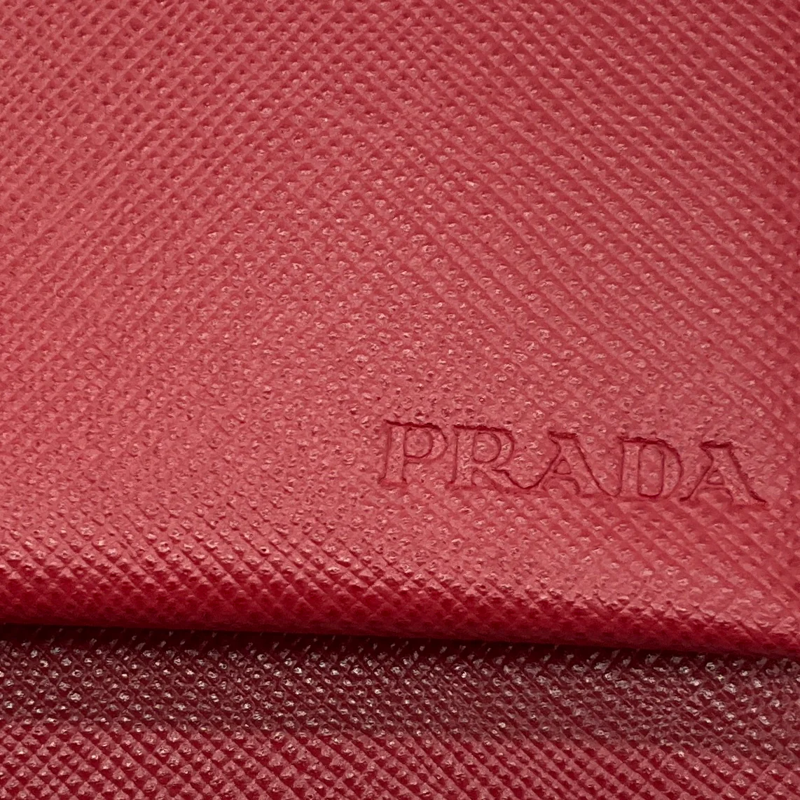 Prada Red Saffiano Leather Clutch Bag - Image 9