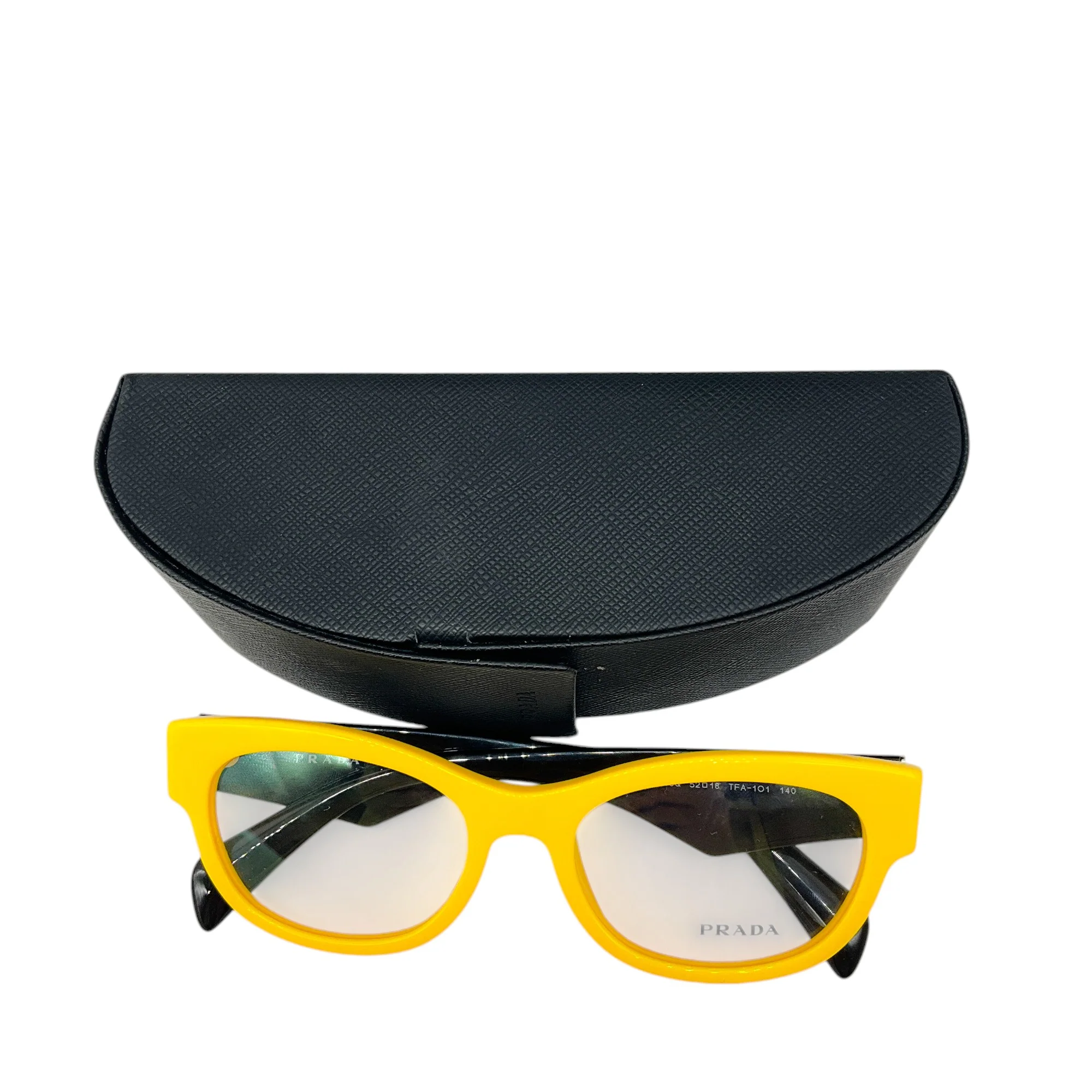 Prada Yellow / Black Plastic Frame Optical RX Eyeglasses - Image 10