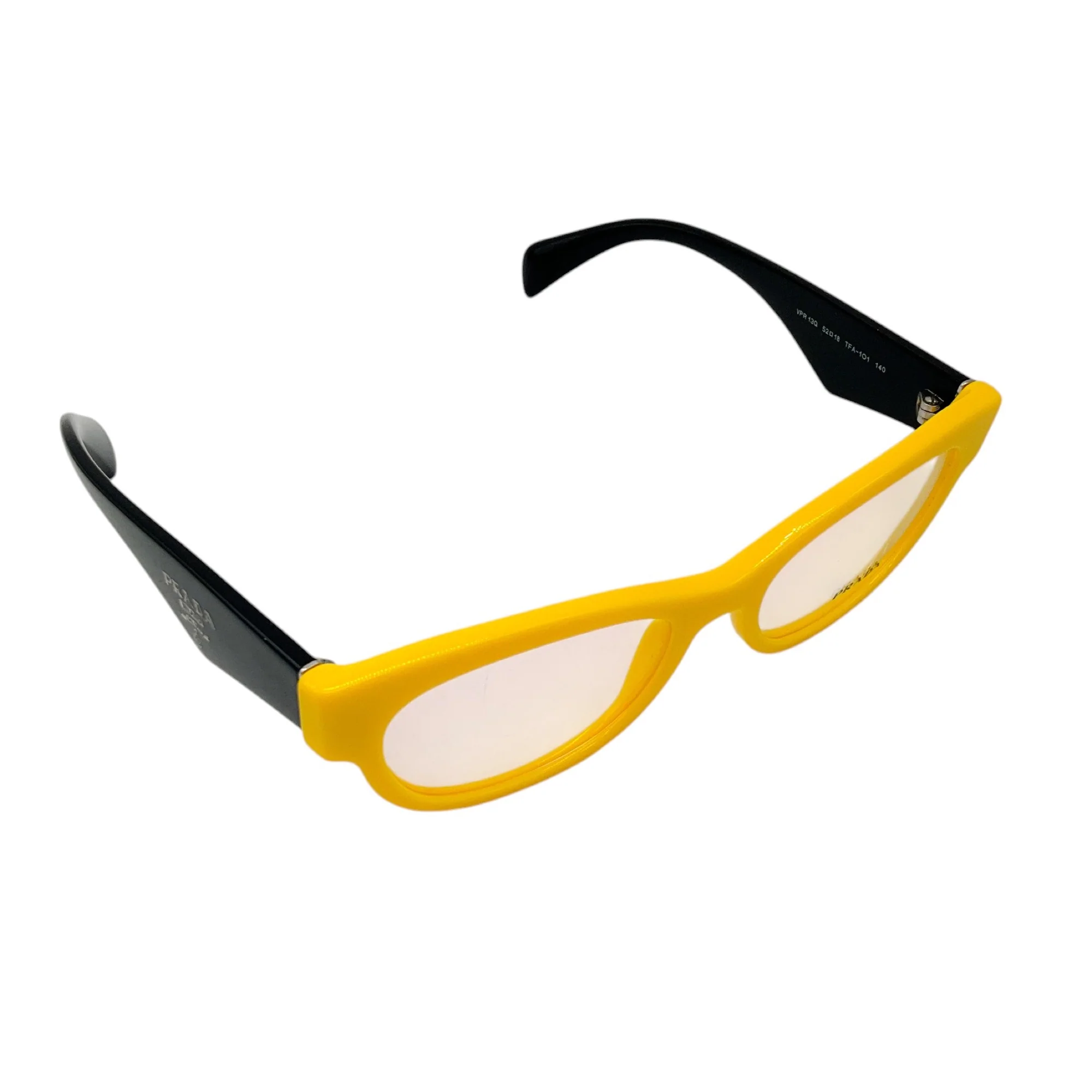 Prada Yellow / Black Plastic Frame Optical RX Eyeglasses - Image 4