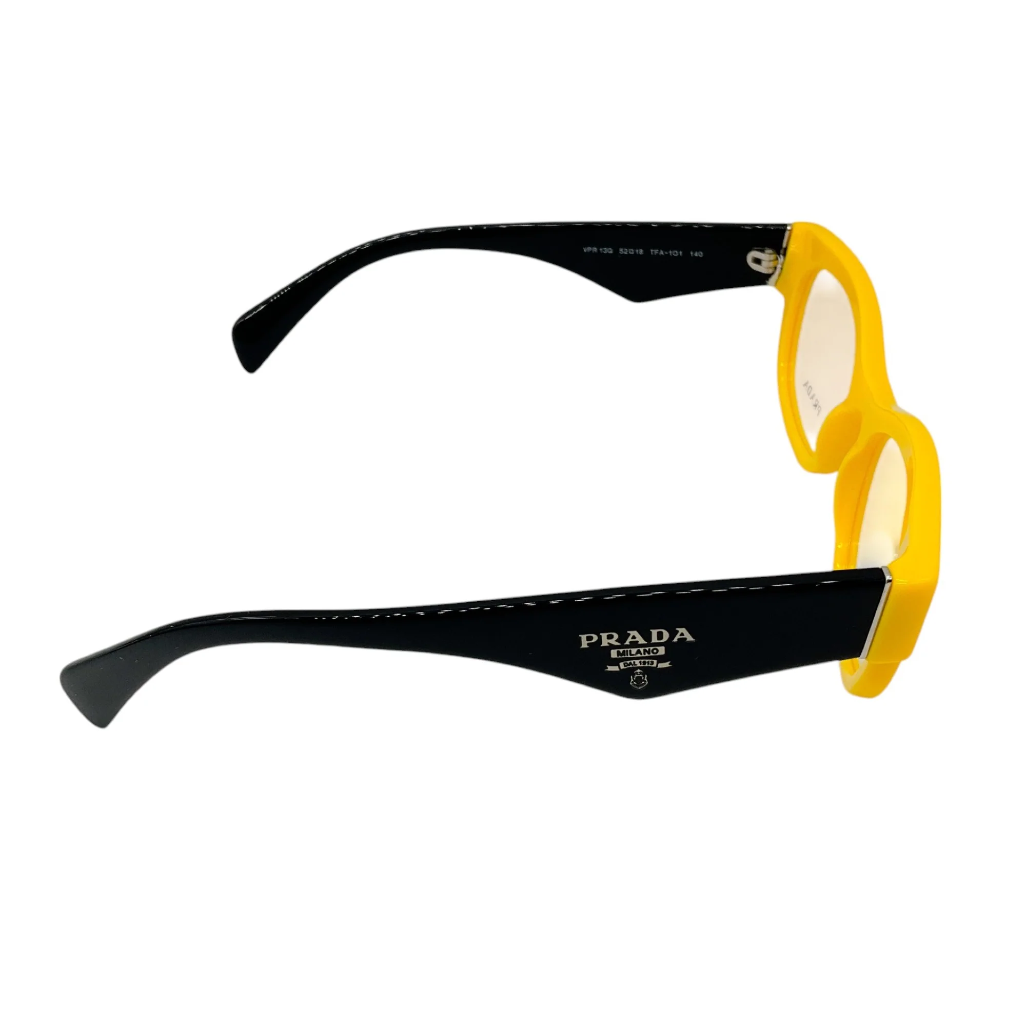 Prada Yellow / Black Plastic Frame Optical RX Eyeglasses - Image 5