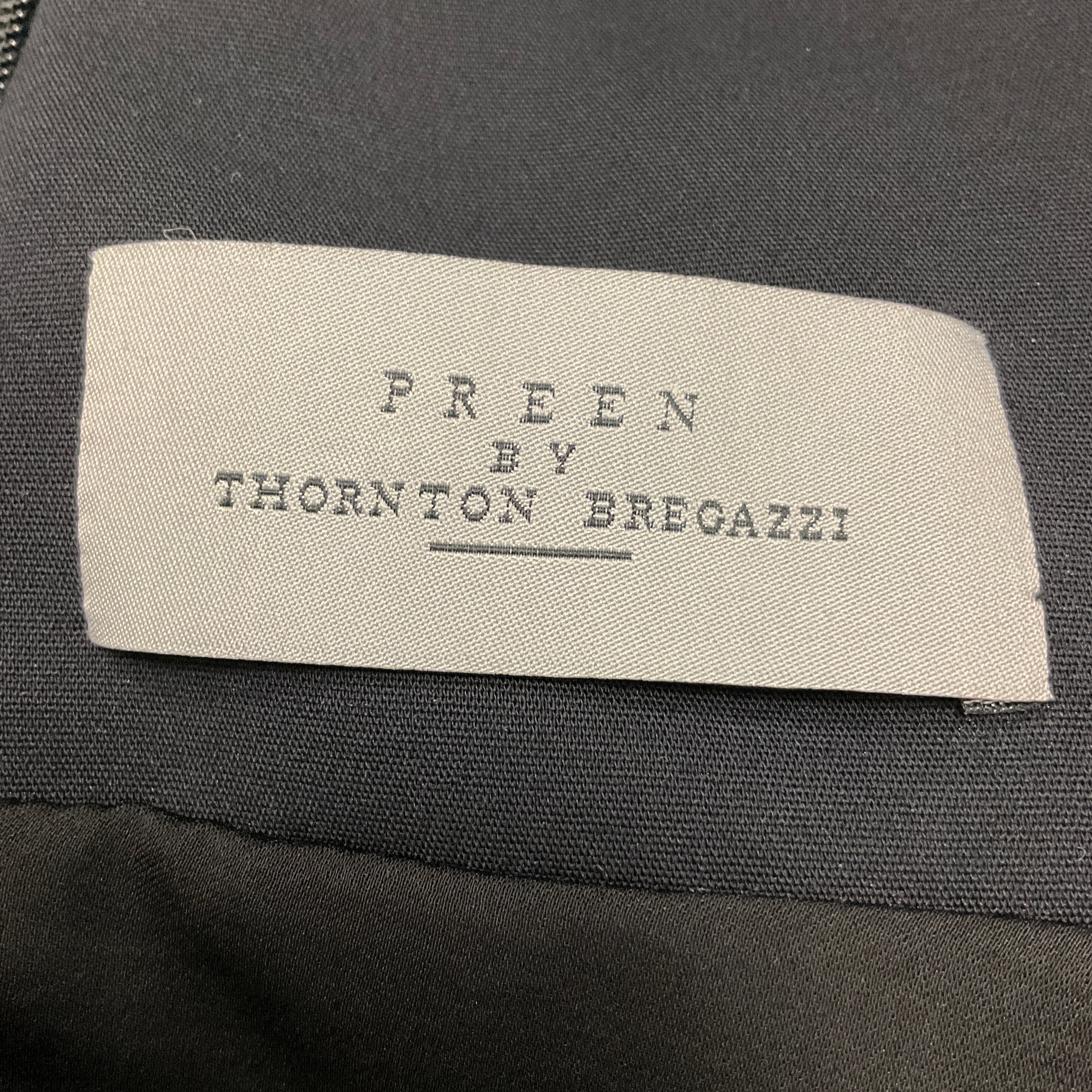 Preen by Thornton Bregazzi Black / White Multi Mixed Media Lace and Embroidery Short Sleeved Midi Cocktail Dress - Image 4