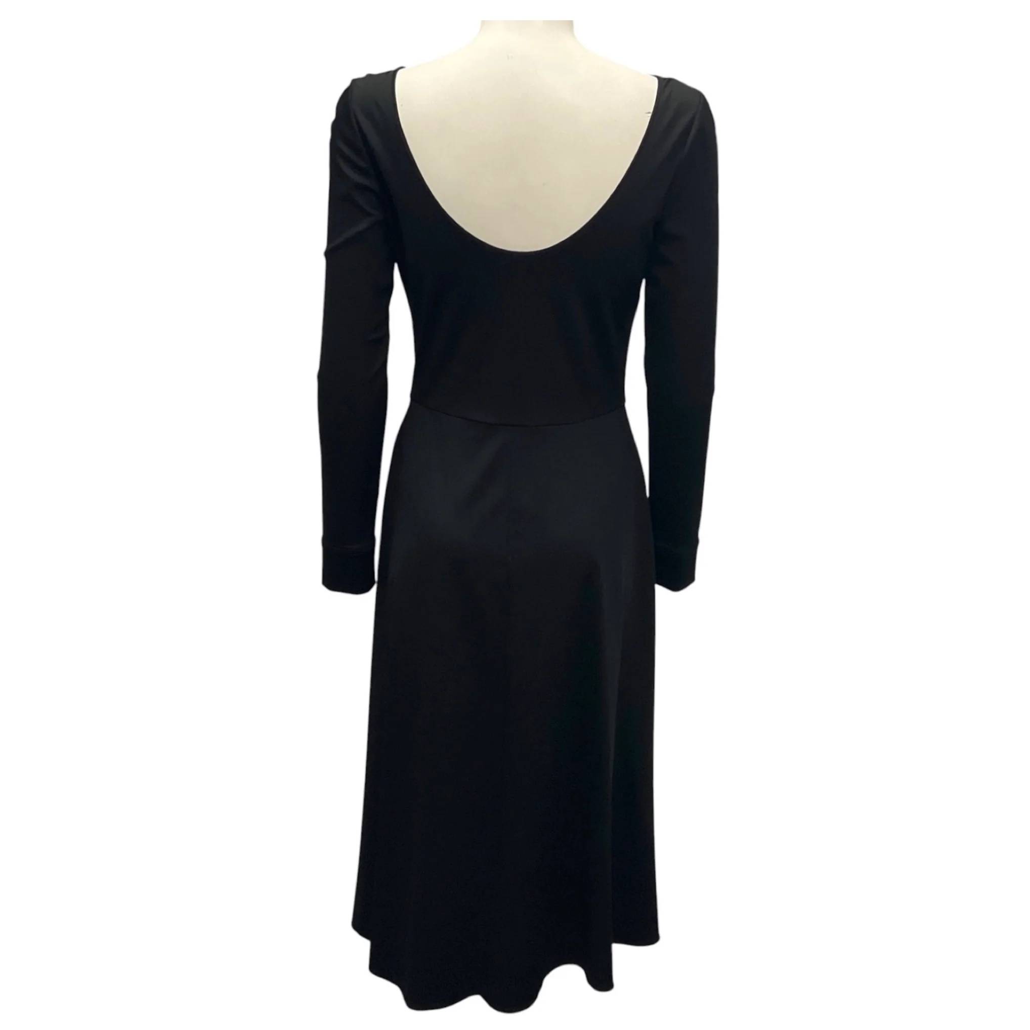Ralph Lauren Collection Black Long Sleeved Stretch Jersey Midi Dress - Image 3