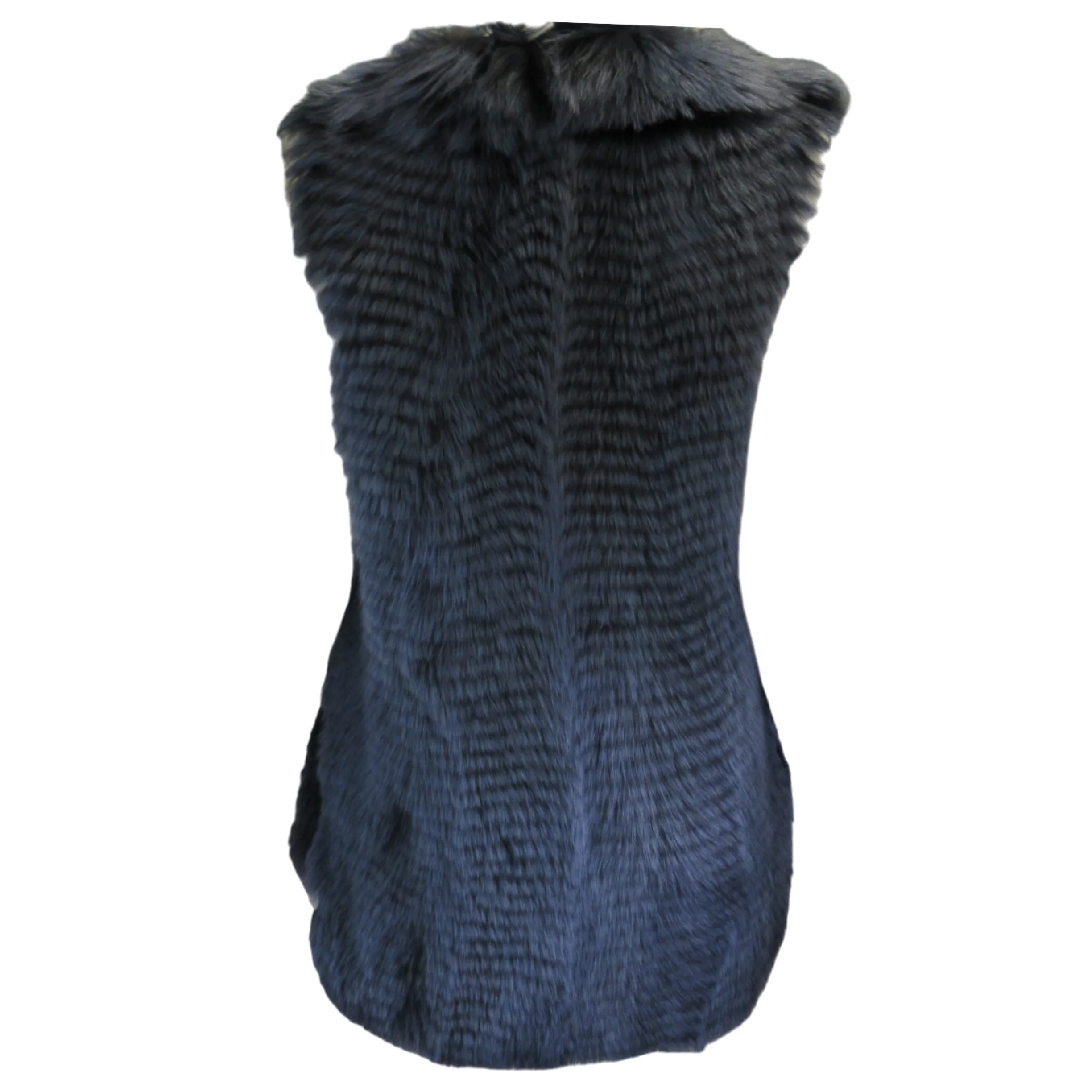 Ralph Lauren Collection Blue Silk Lined Lamb Shearling Vest - Image 3