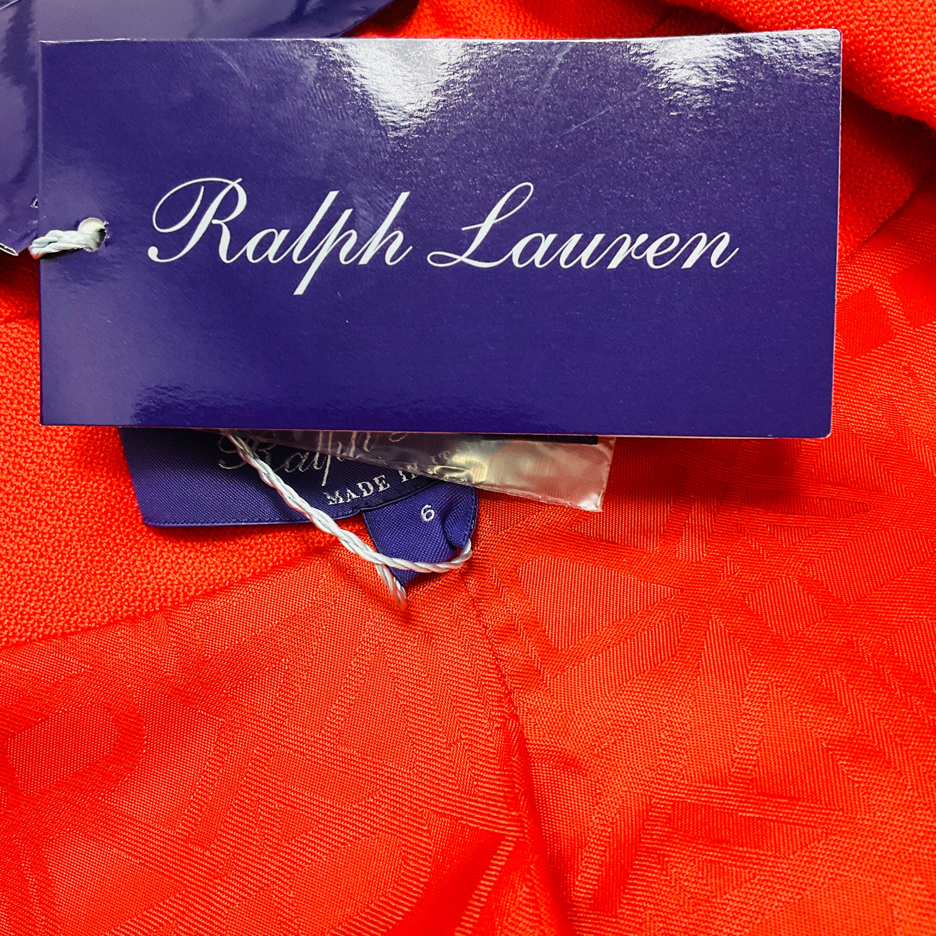 Ralph Lauren Collection Orange Classic Cashmere Blazer - Image 5