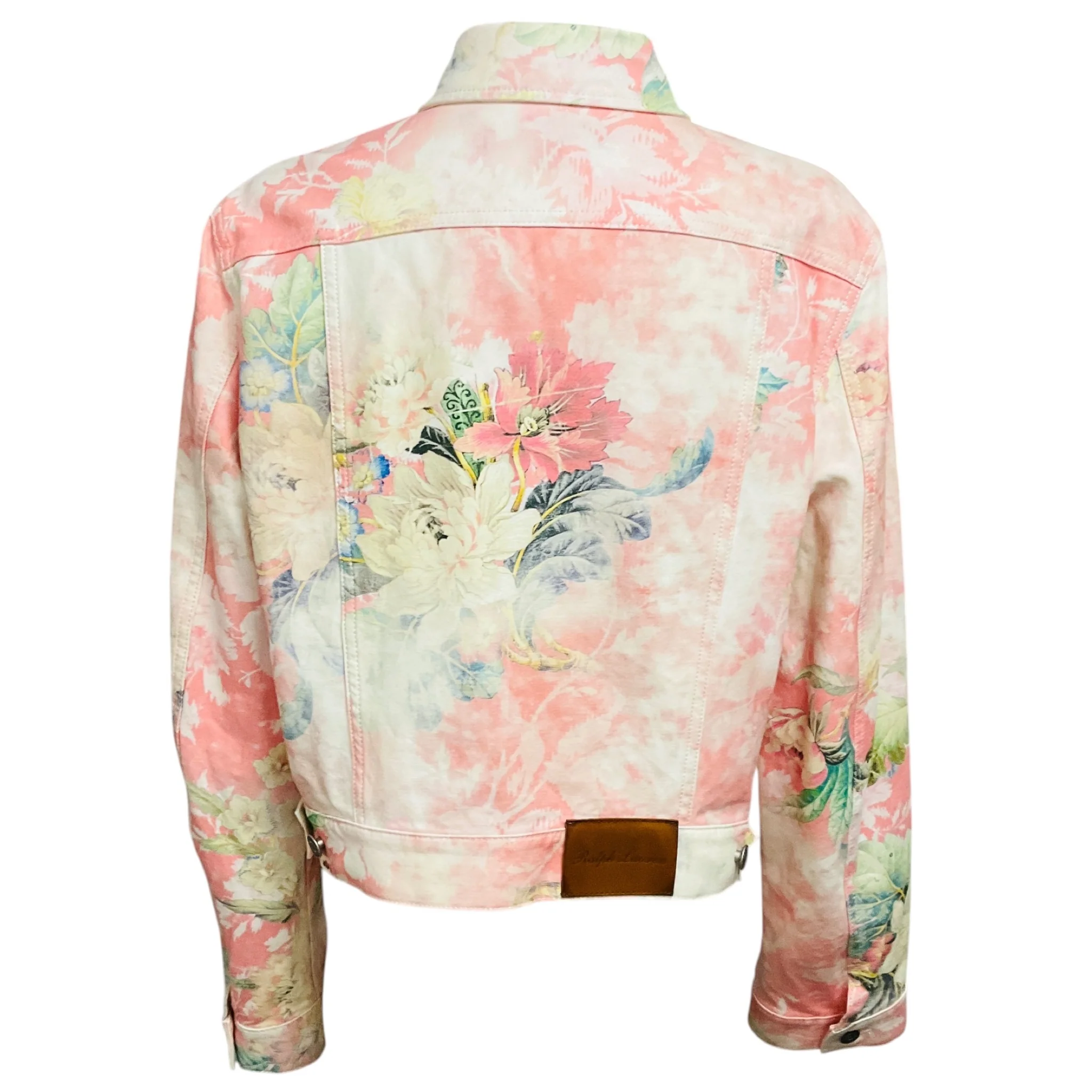 Ralph Lauren Collection Pastel Multi Floral Denim Jacket - Image 3