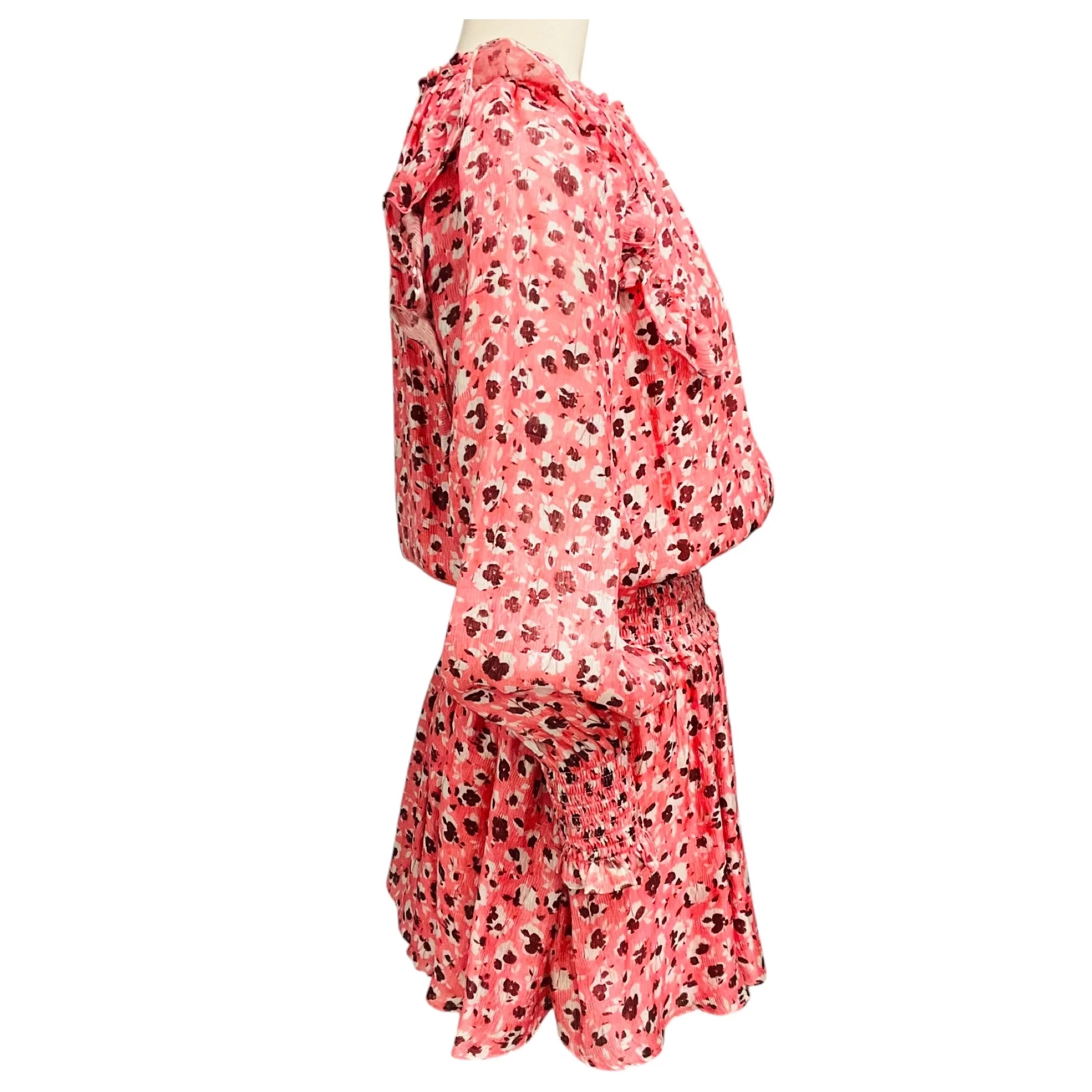 Ramy Brook Pink Penelope Printed Ruffle Mini Dress - Image 2