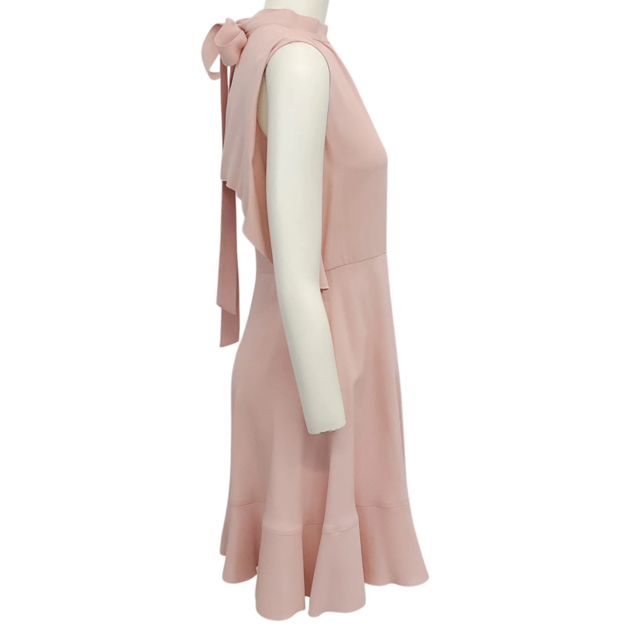 RED Valentino Light Pink Flutter Dress with Back Neck Tie - Image 2