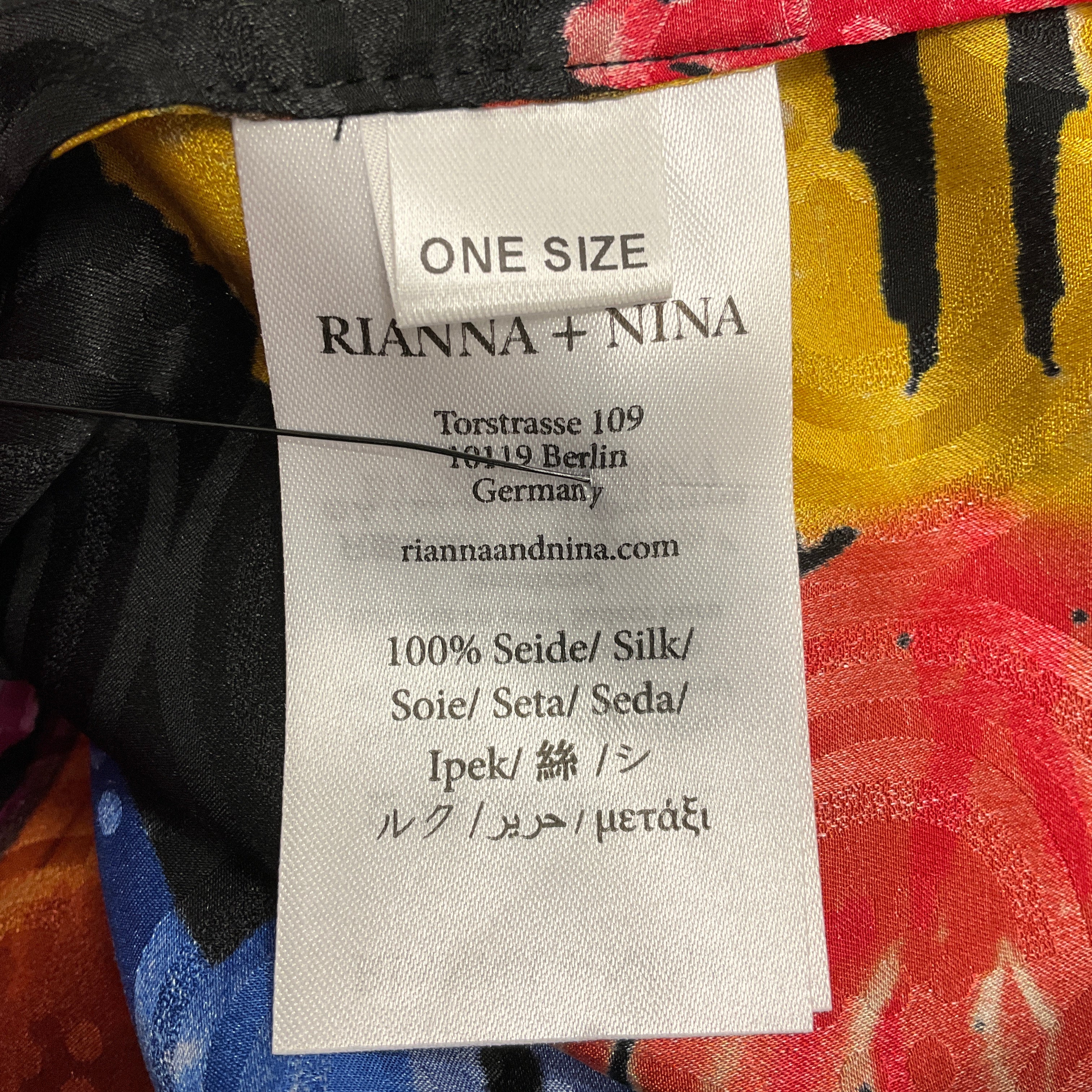 Rianna + Nina Black Multi Printed Sleeveless Silk Top - Image 6