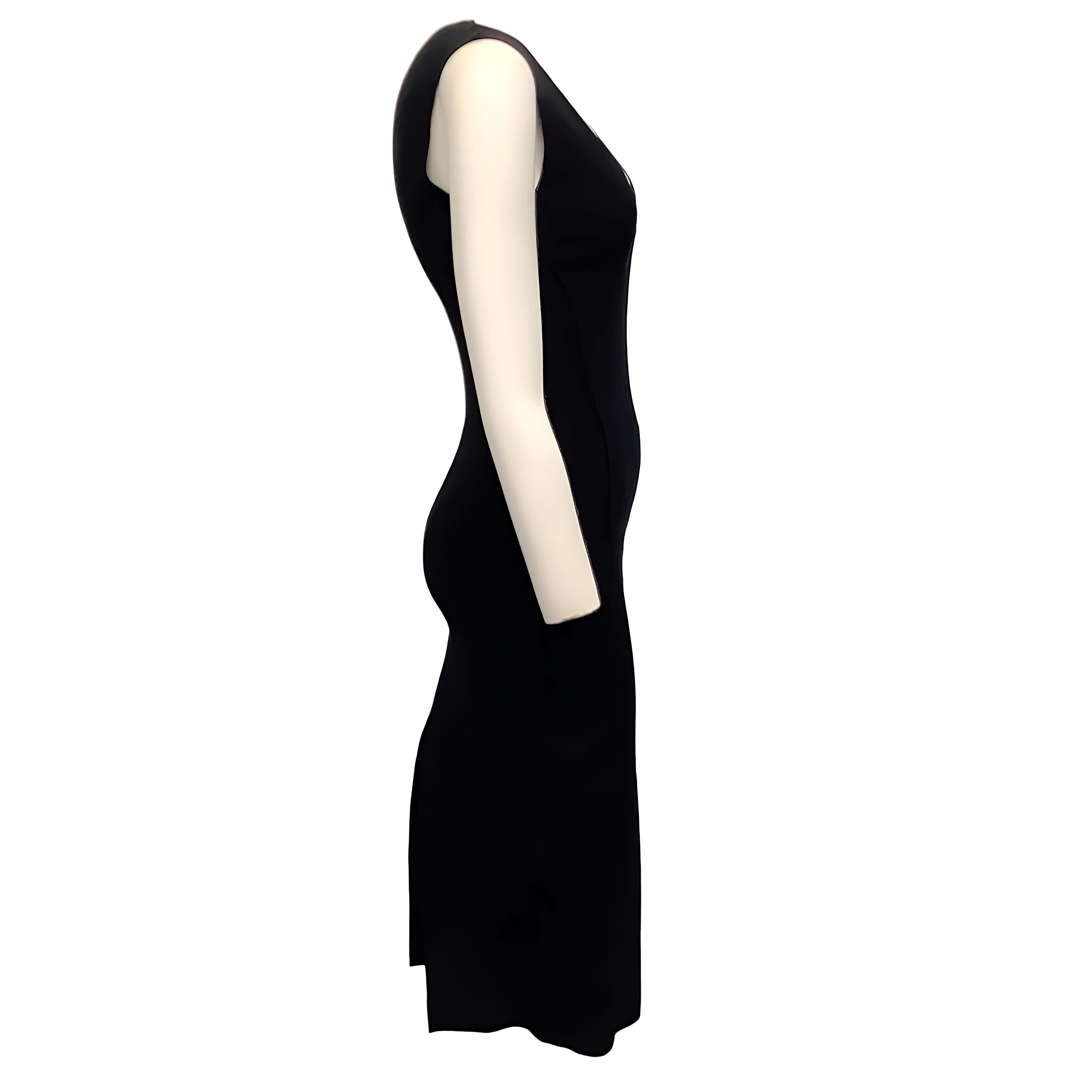 Rick Owens Black Knit Sleeveless Midi Dress - Image 2