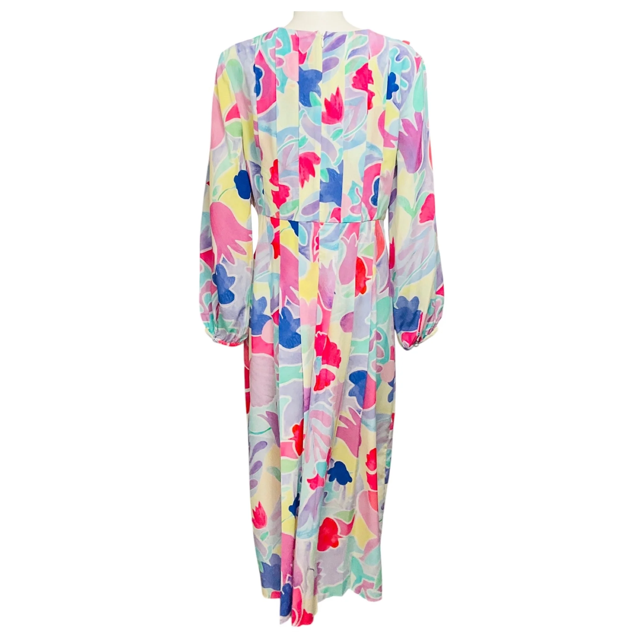 Rixo Abstract Tulip Ivory Camellia Silk Midi Dress - Image 3