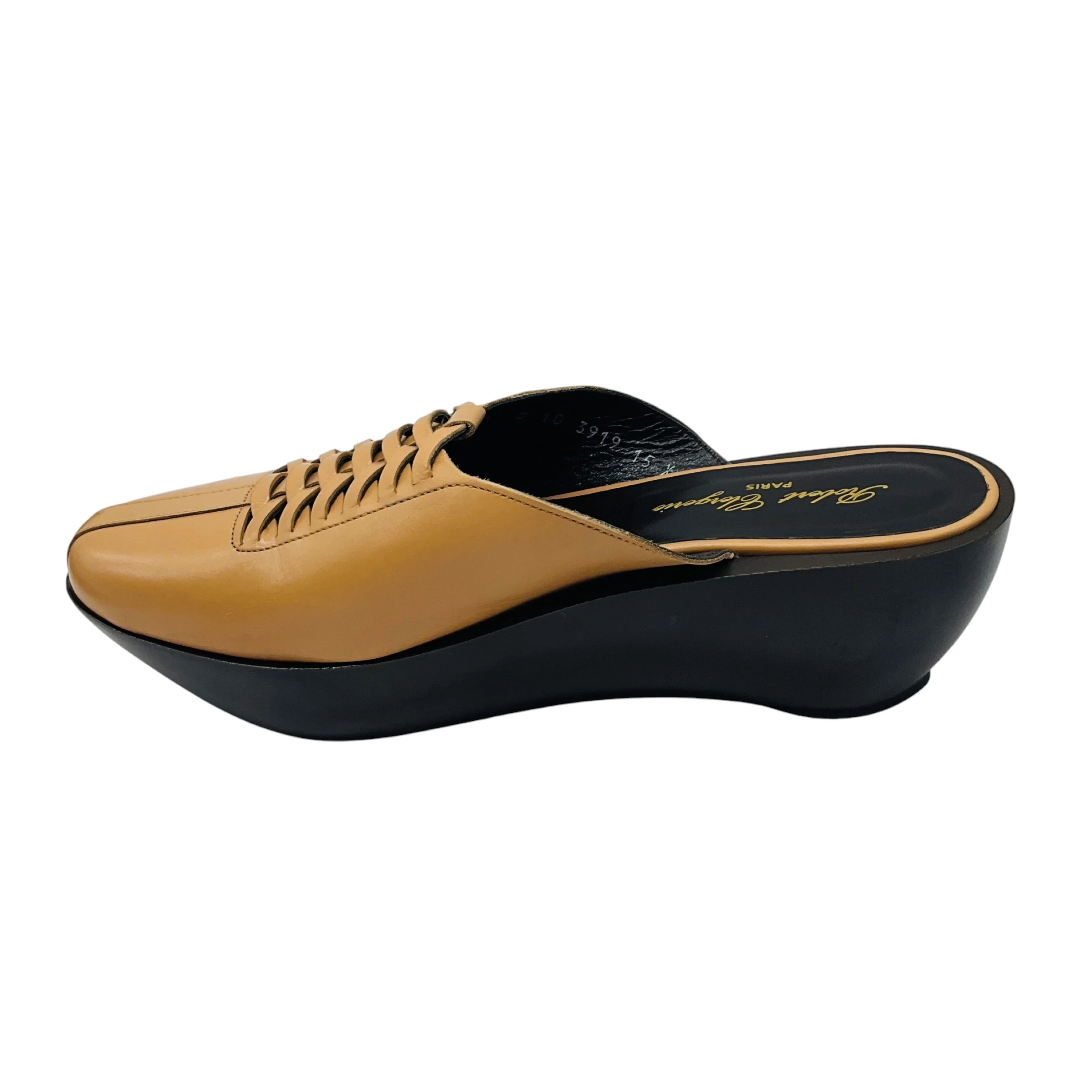 Robert Clergerie Tan Woven Leather Mules / Clogs - Image 3