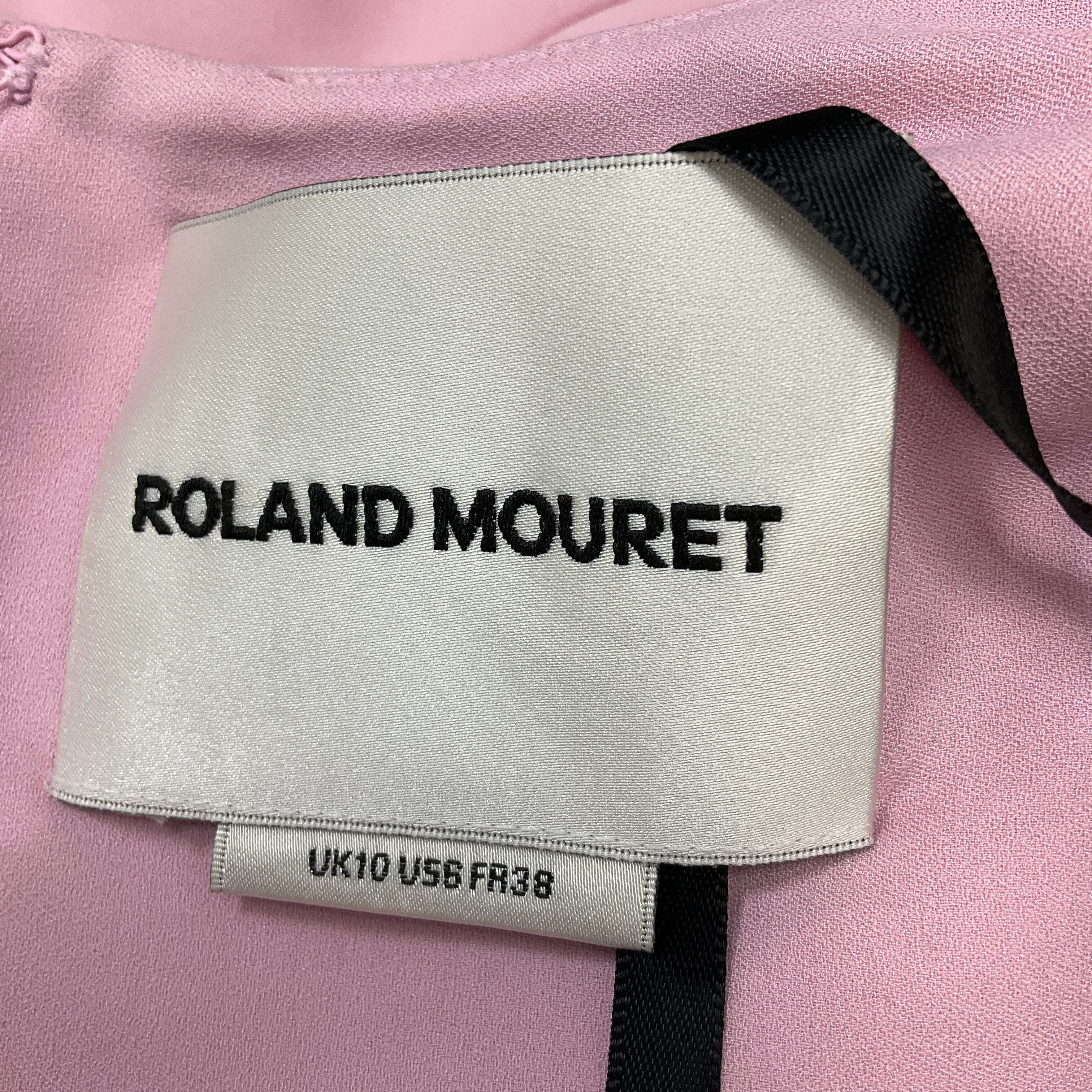 Roland Mouret Pink 2023 Long Sleeve Crepe Top - Image 4