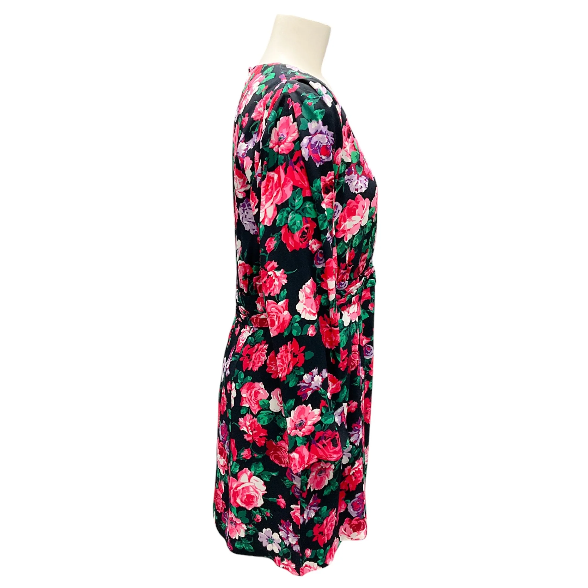 Ronny Kobo Black Multi Edrea Floral Mini Dress - Image 2