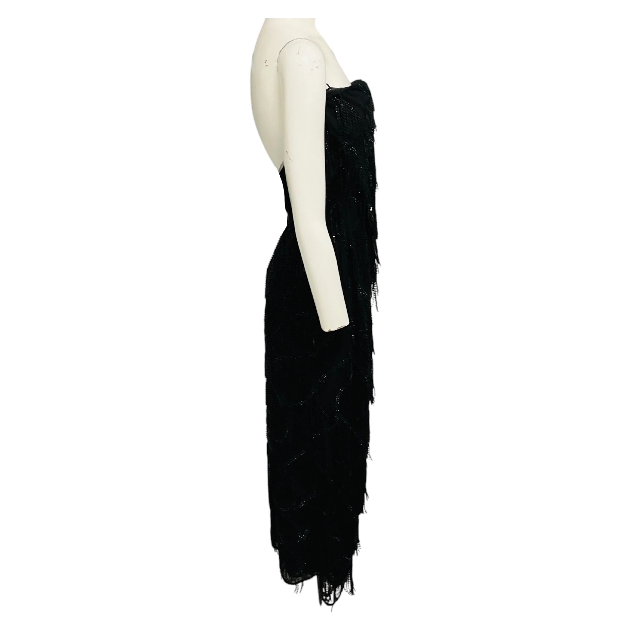 Rotate by Birger Christensen Black Sequin Midi Tube Dress - Image 2