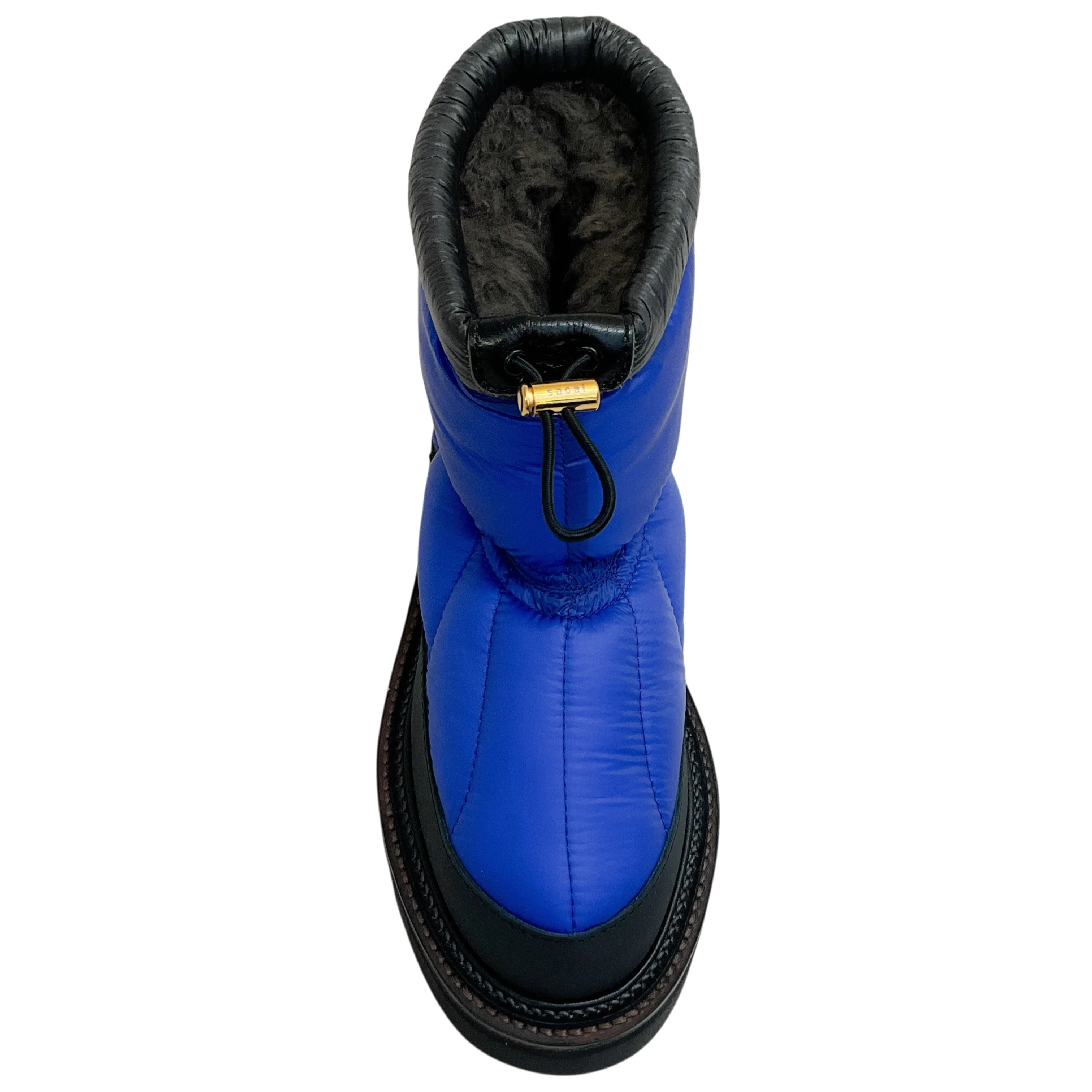 Sacai Cobalt Blue Micro Puffer Ankle Boots - Image 4