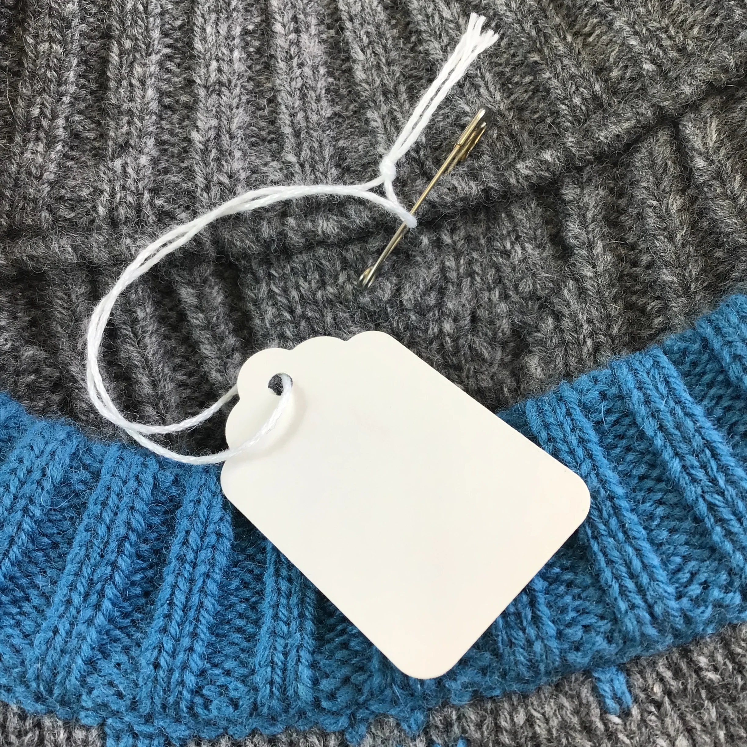 Sacai Grey / Blue Multi Patchwork Cable Knit Wool Sweater - Image 4
