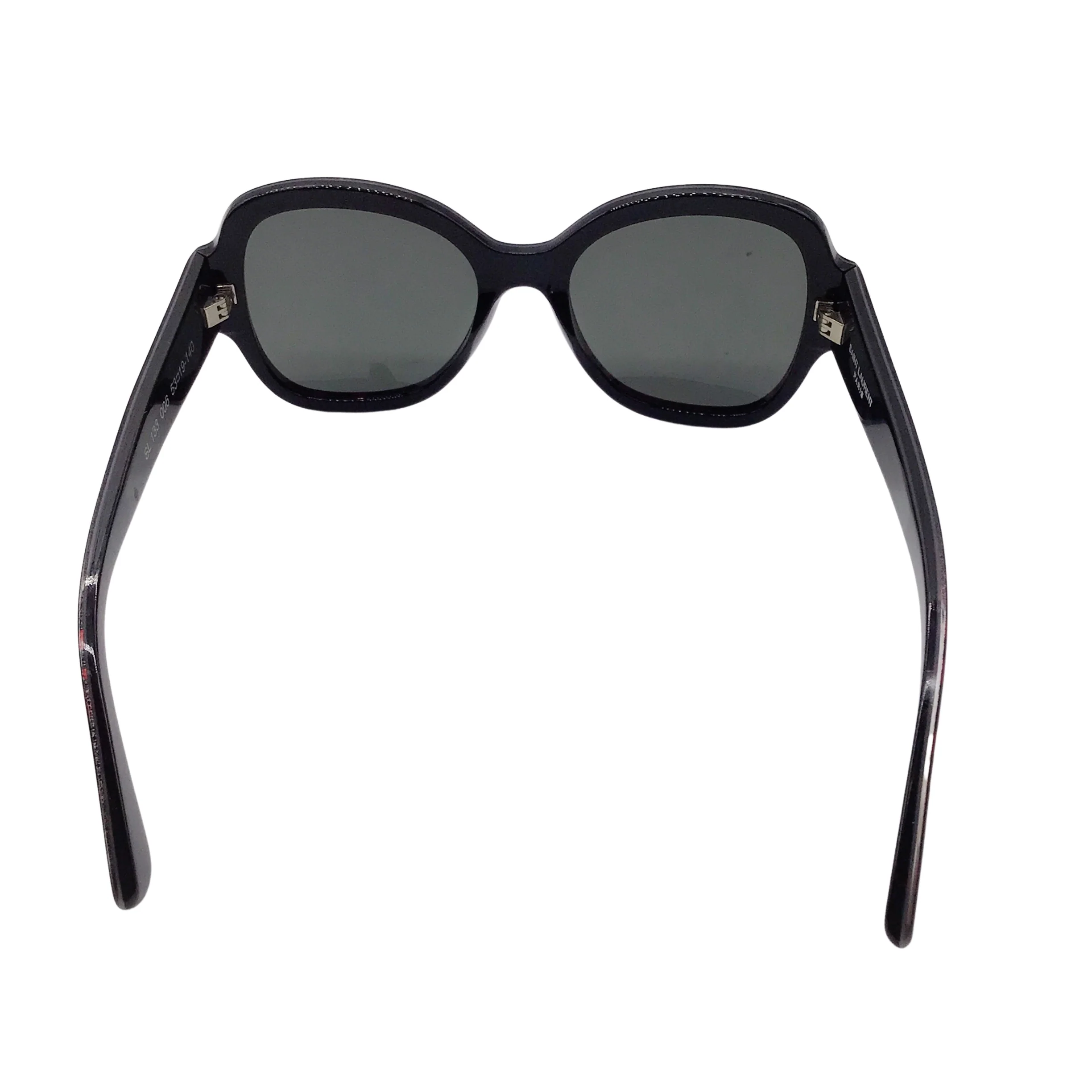 Saint Laurent Black / Red Heart Pattern Plastic Frame Sunglasses - Image 5