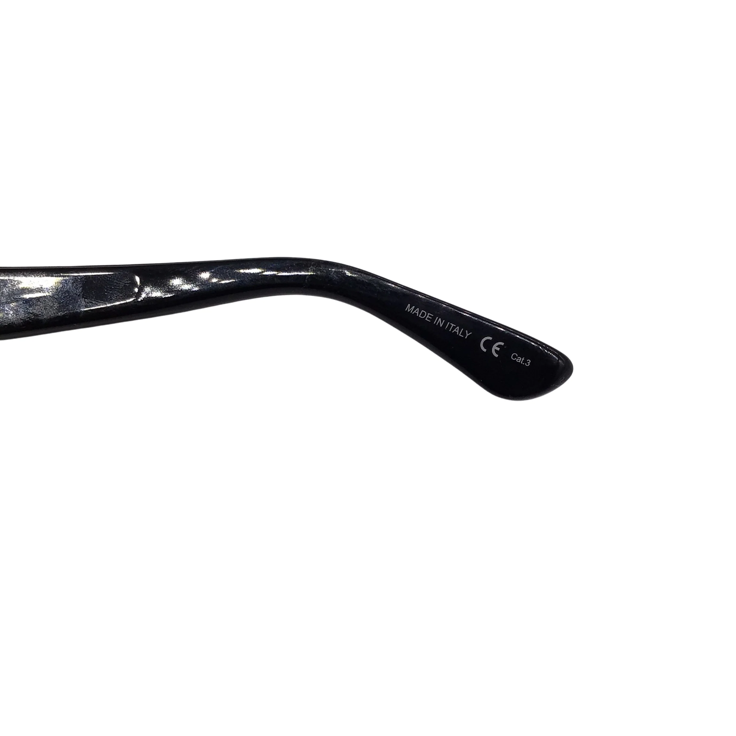 Saint Laurent Black / Red Heart Pattern Plastic Frame Sunglasses - Image 9