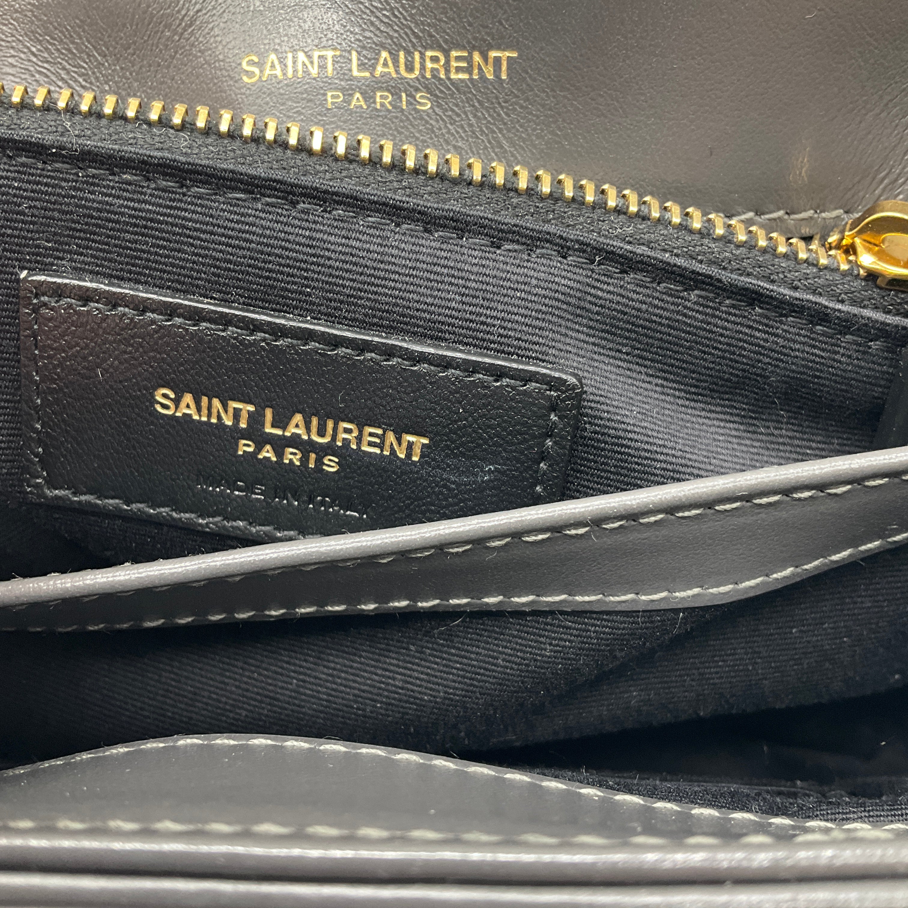 Saint Laurent Grey 2021 Loulou Leather Toy Mini Bag - Image 14
