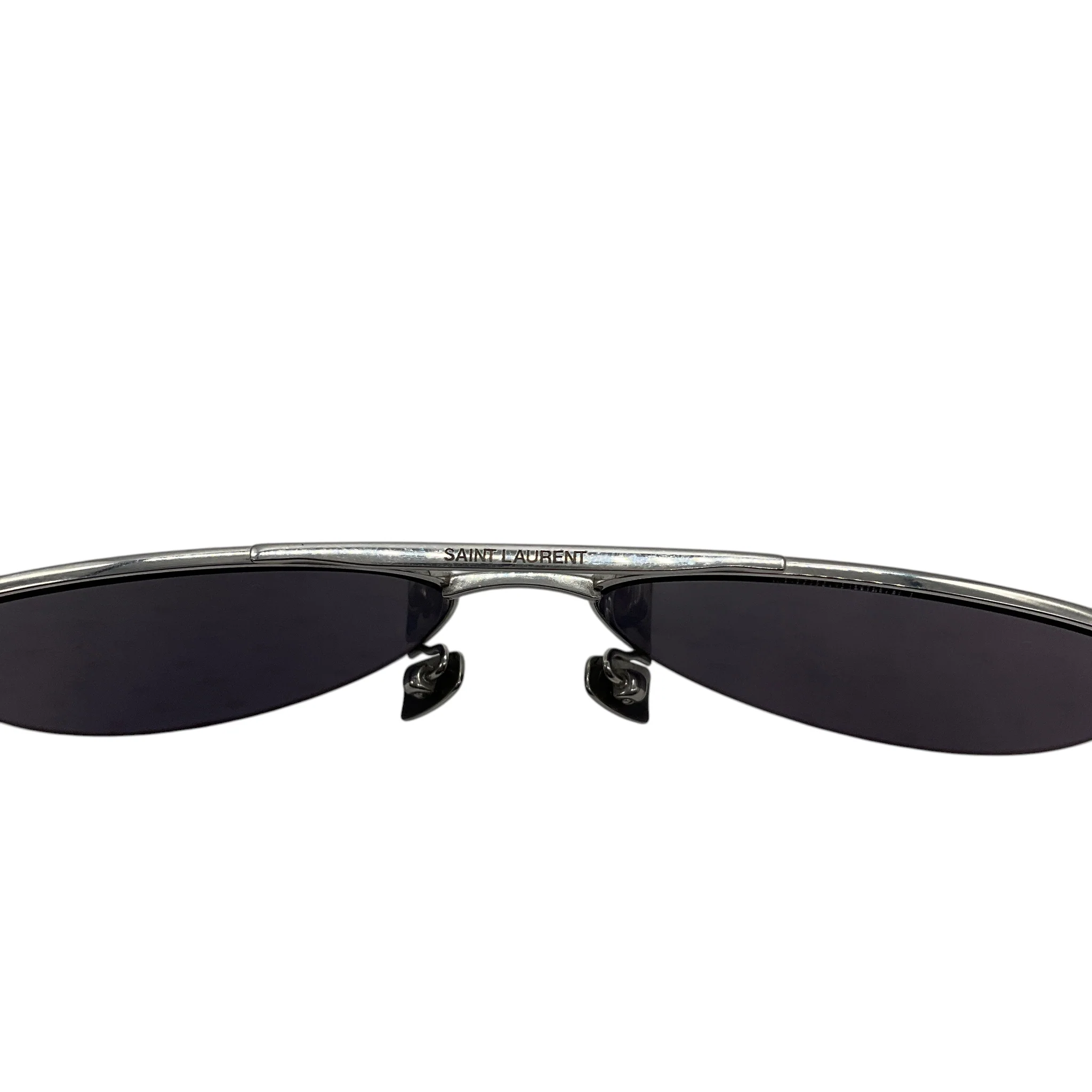 Saint Laurent Silver Titanium Aviator Super Stars Sunglasses - Image 5