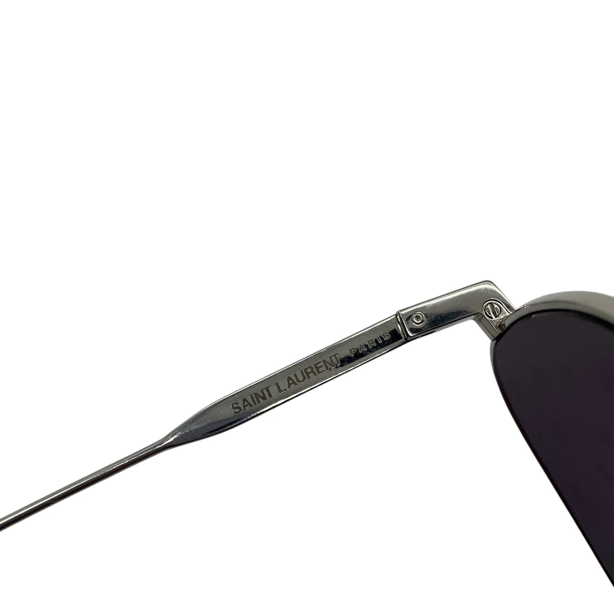 Saint Laurent Silver Titanium Aviator Super Stars Sunglasses - Image 8