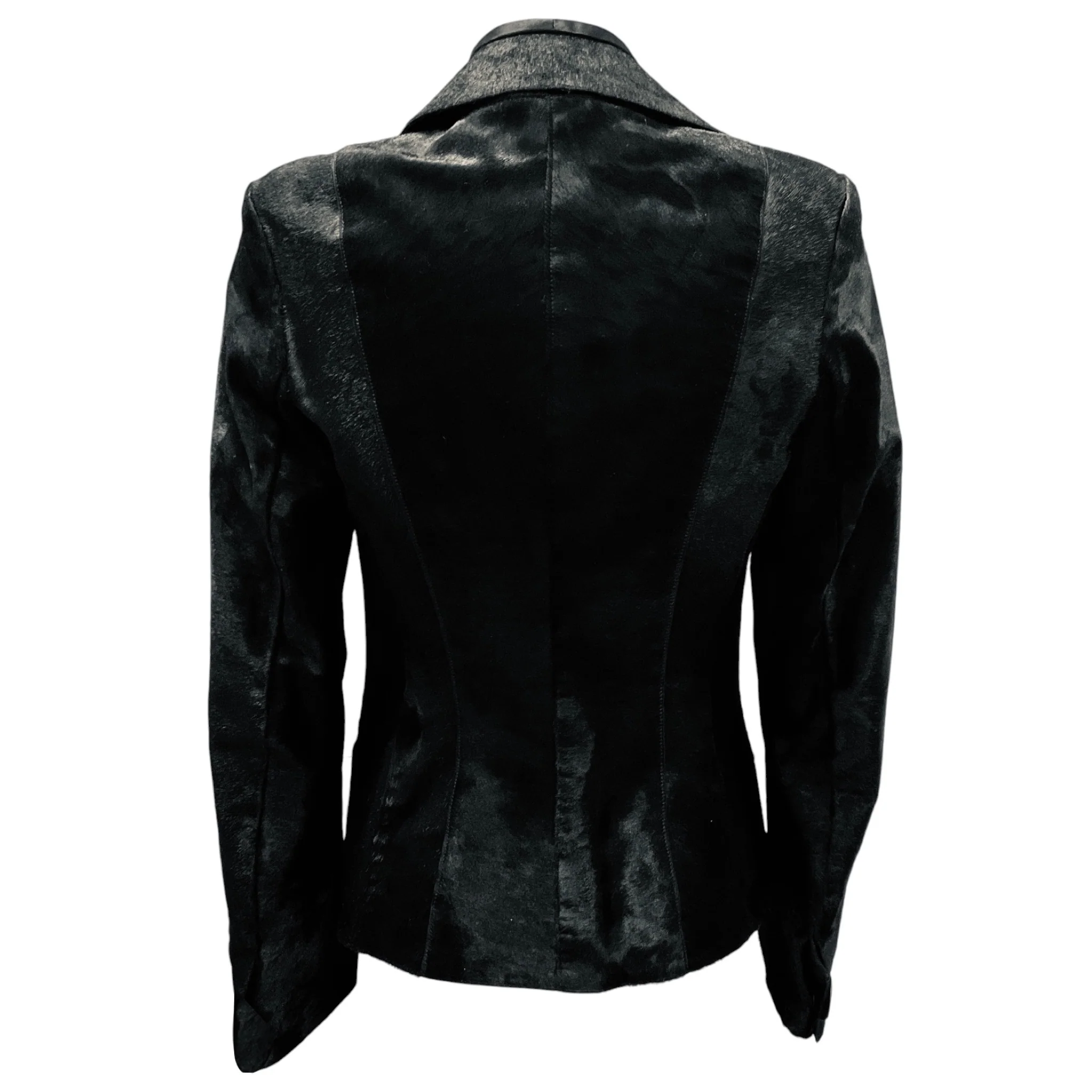 Salvatore Ferragamo Black Calf Hair Jacket - Image 3