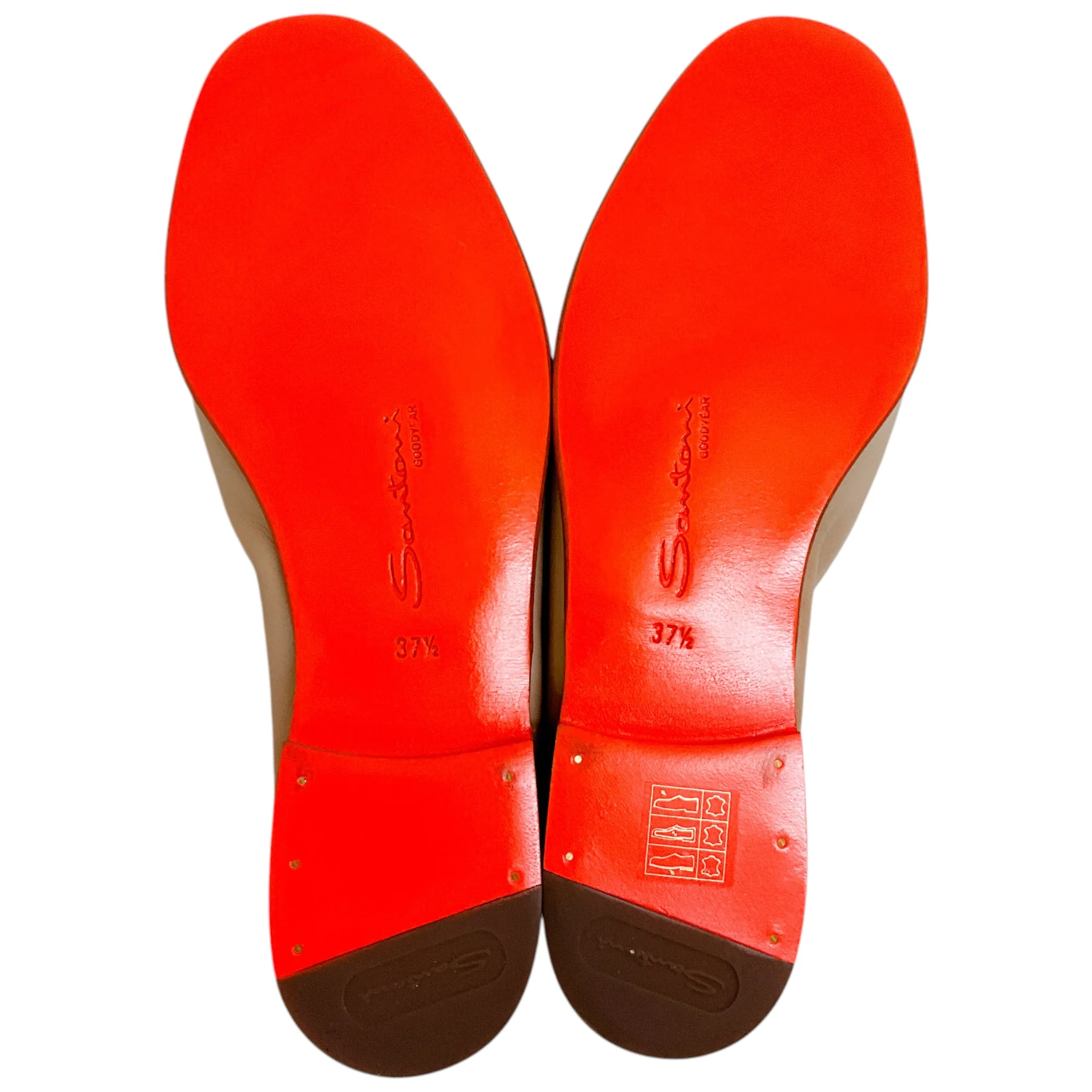 Santoni Beige Leather Loafers - Image 10