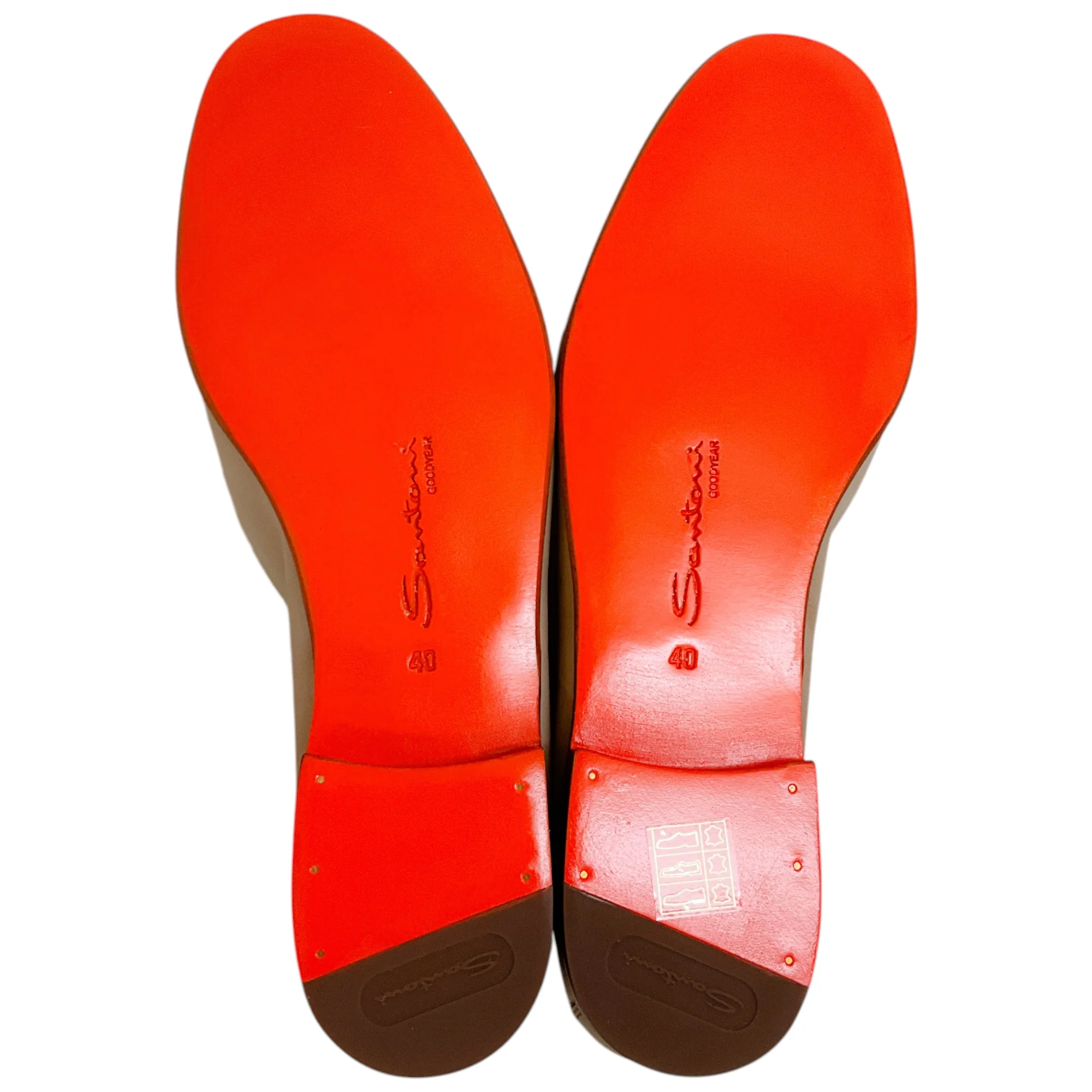 Santoni Beige Leather Loafers - Image 13