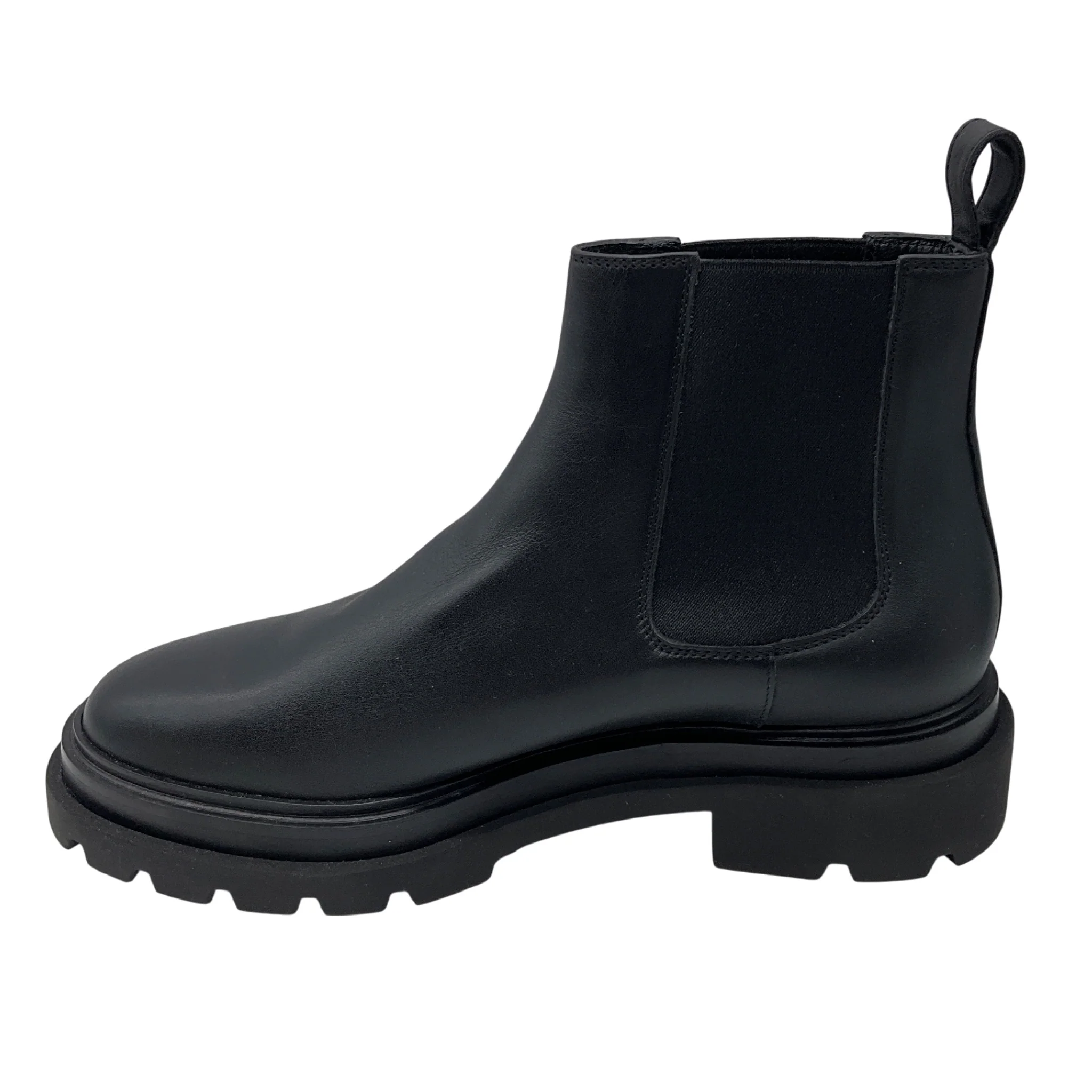 Santoni Black Leather Pull On Chelsea Boots - Image 3