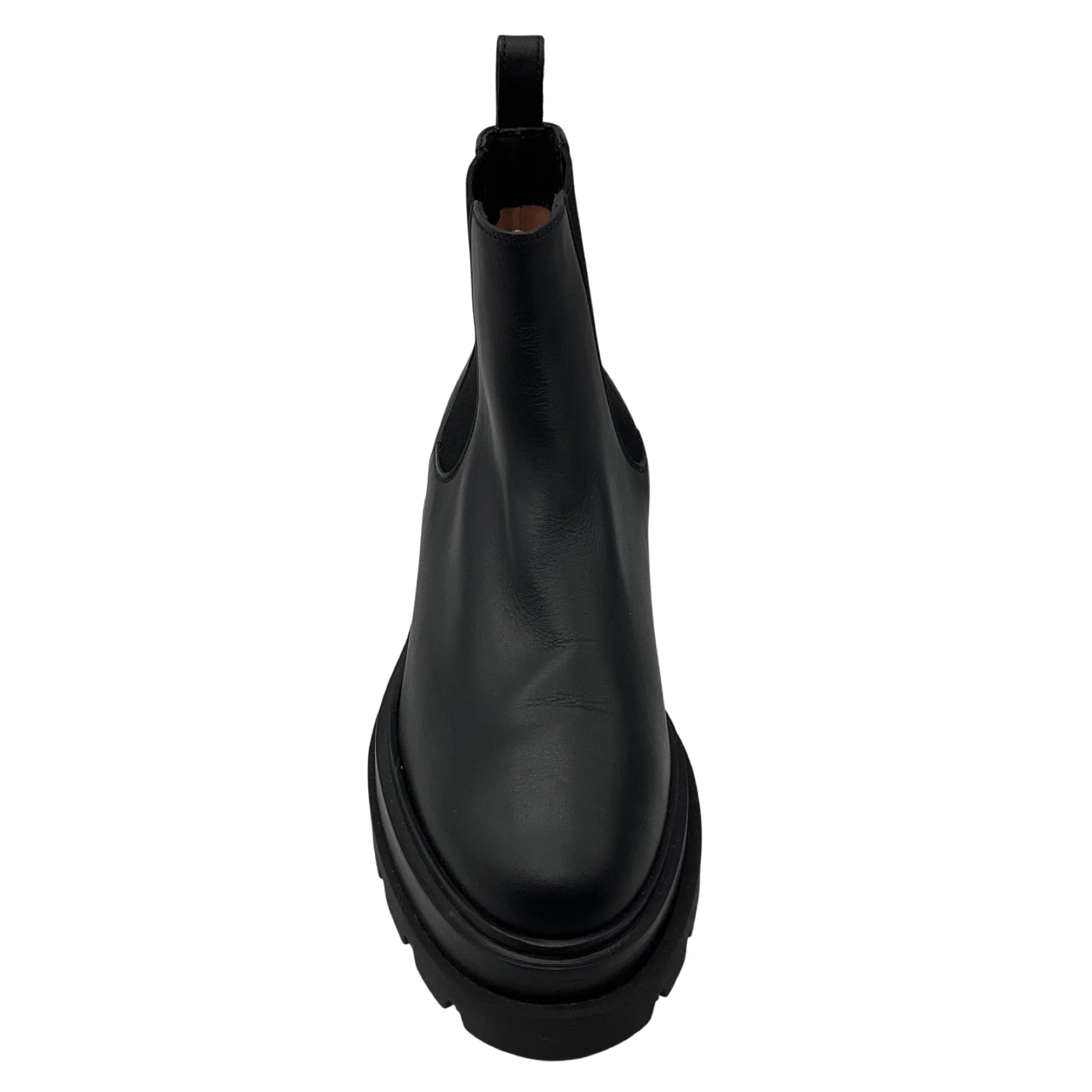 Santoni Black Leather Pull On Chelsea Boots - Image 4