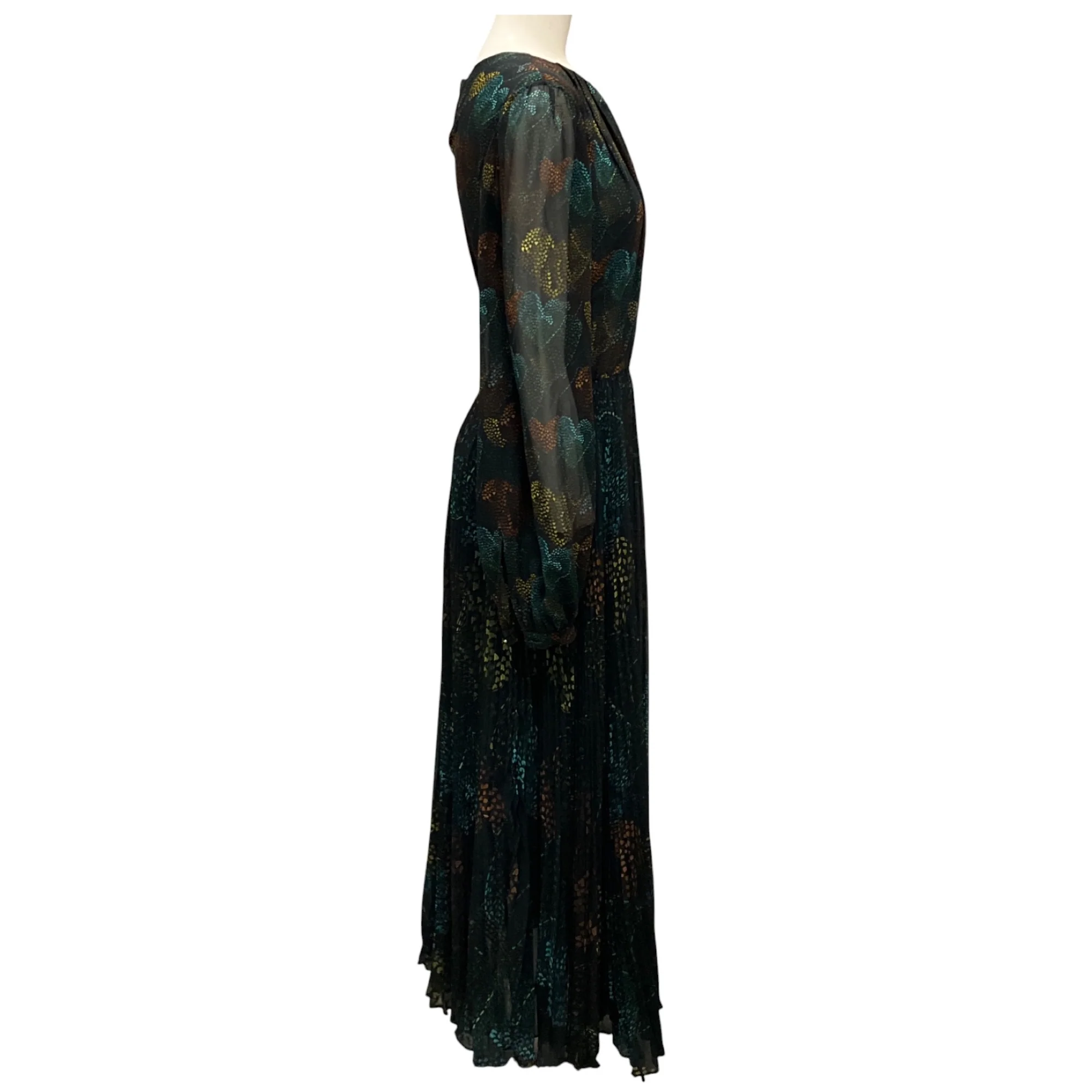 Sara Roka Black Multi Heart Motif Print Tillie Maxi Dress - Image 2