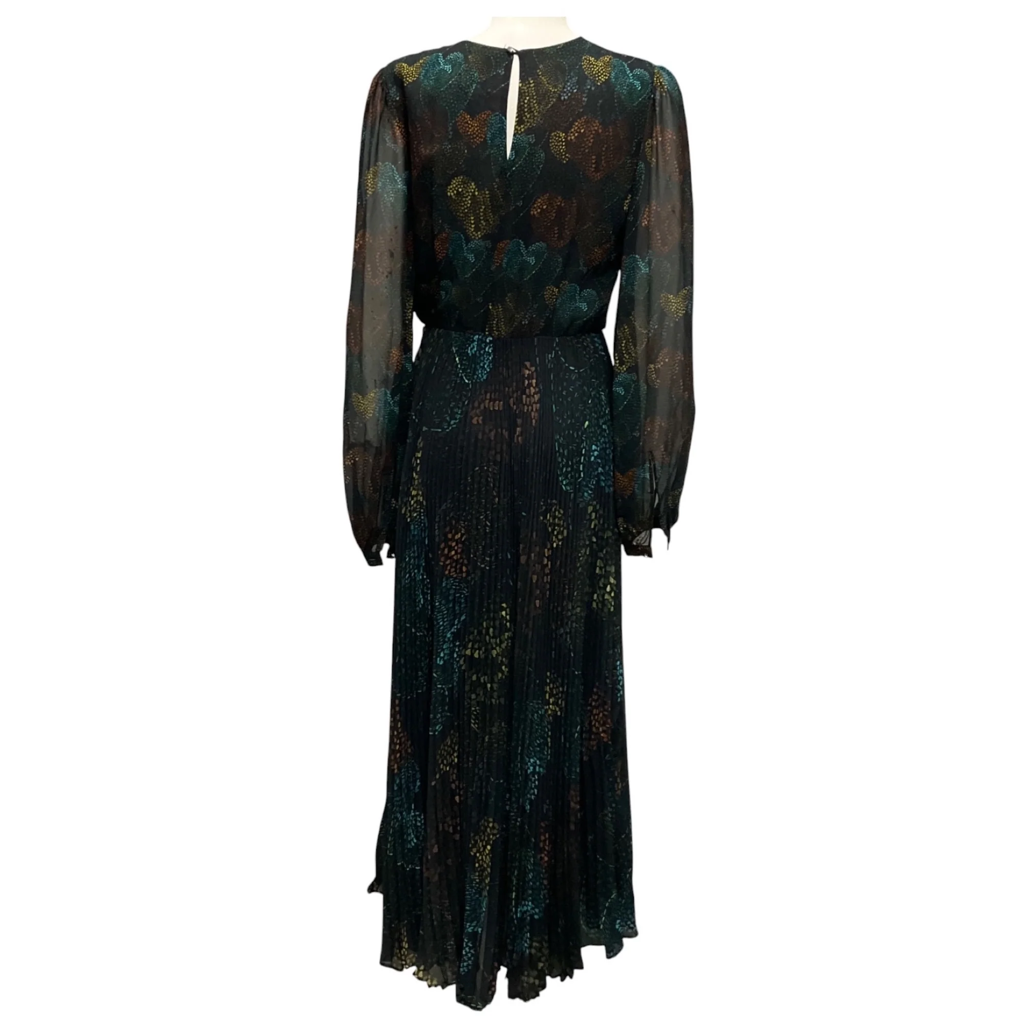 Sara Roka Black Multi Heart Motif Print Tillie Maxi Dress - Image 3