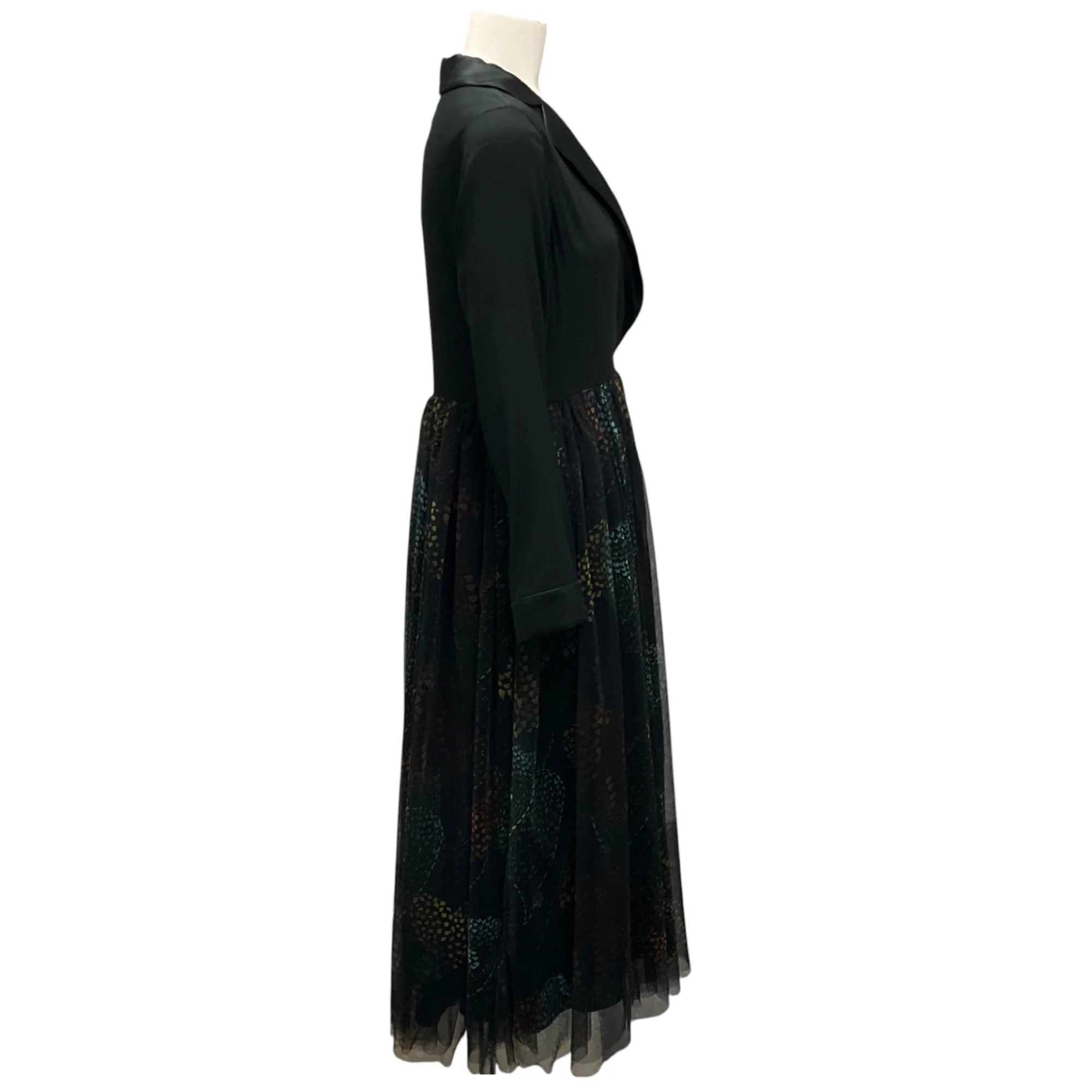 Sara Roka Black Multi 2023 Kenji Tulle Midi Wrap Dress - Image 2