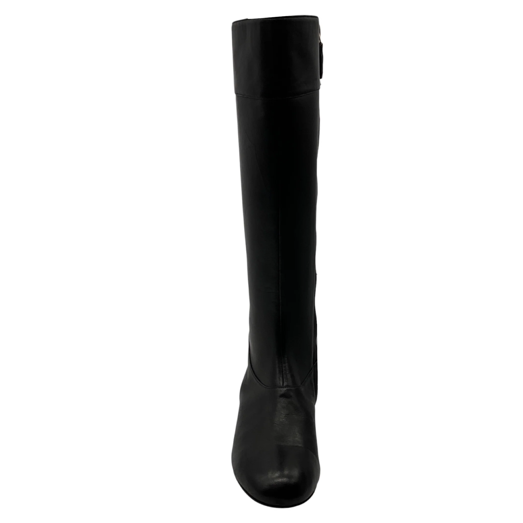 Sarah Flint Black Tall Leather Flat Boots - Image 4