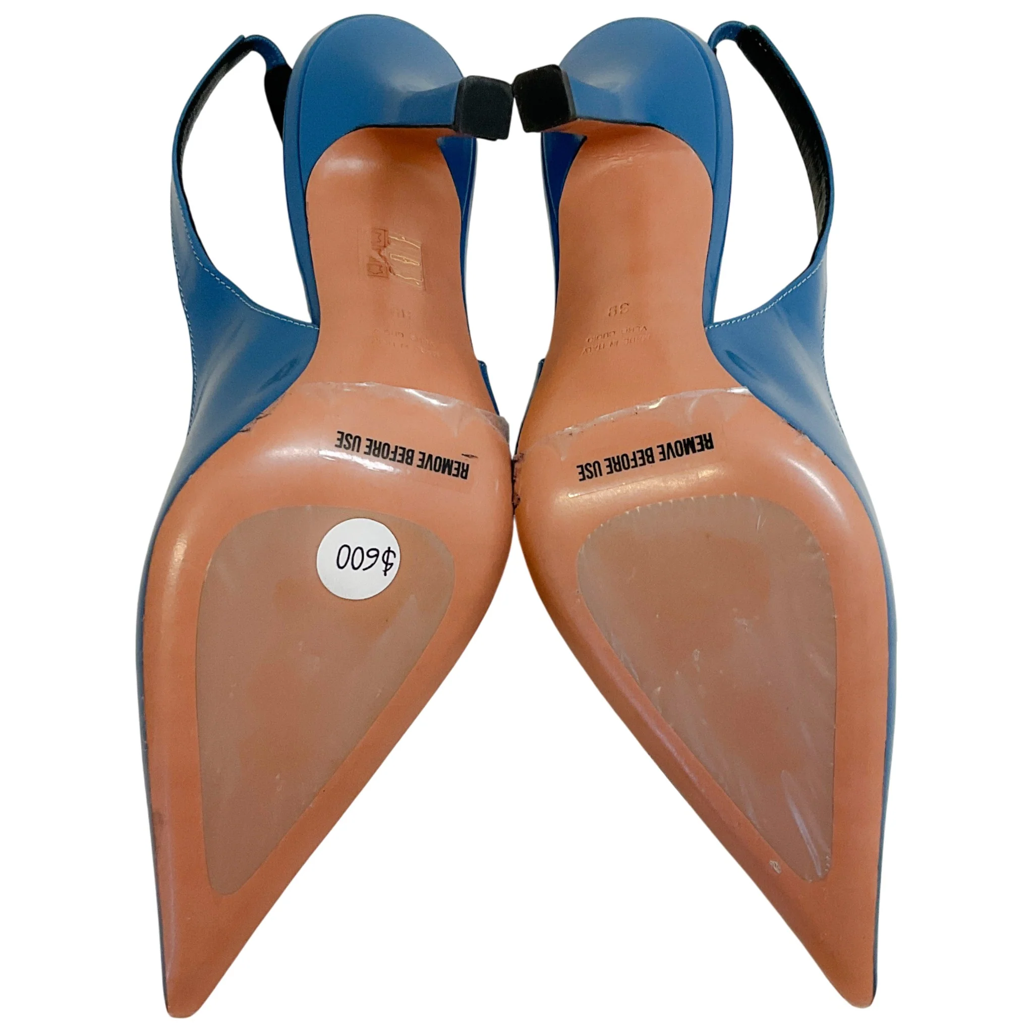 Scanlan Theodore Blue Leather Slingback Pumps - Image 6