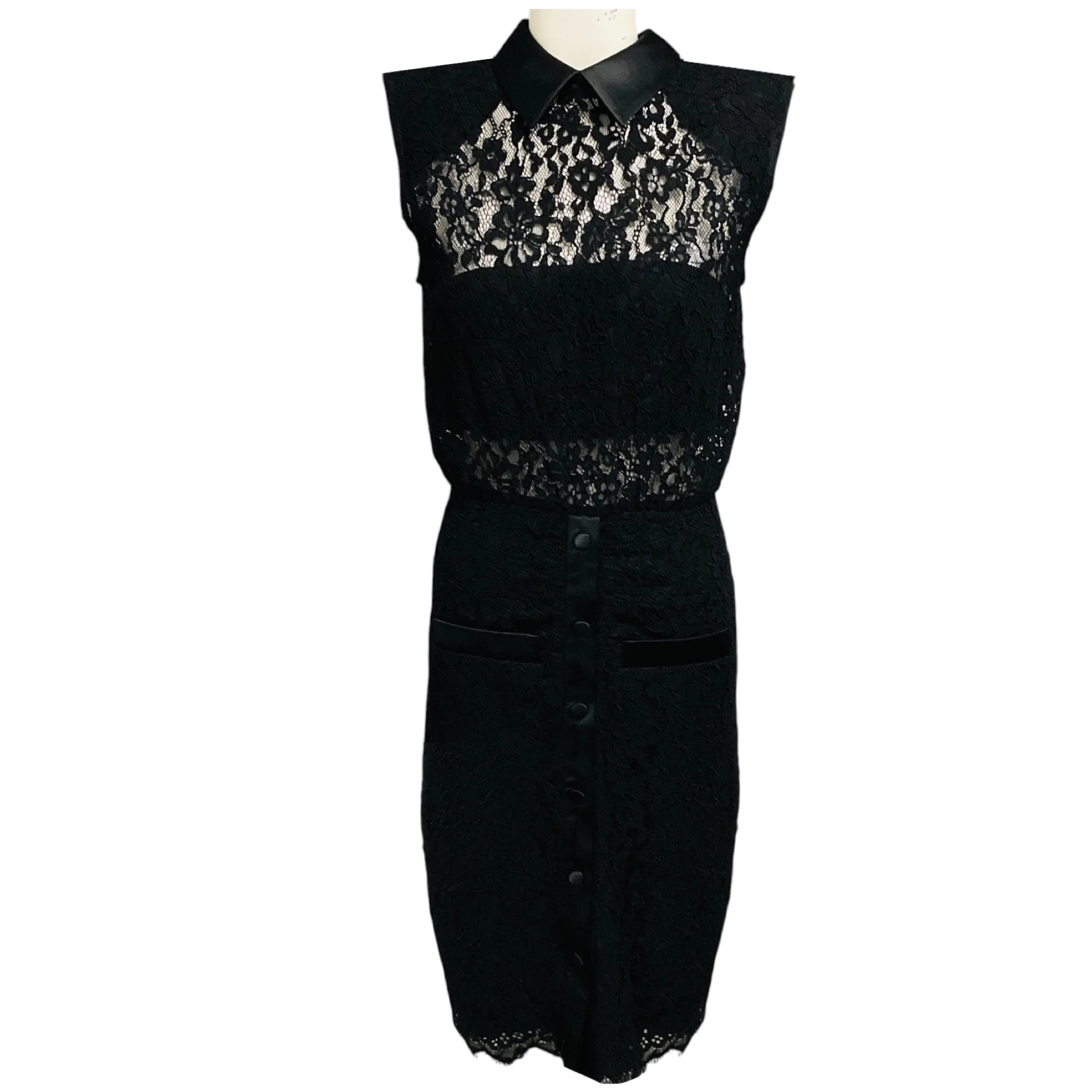 Self-Portrait Black Lace Cocktail Dress